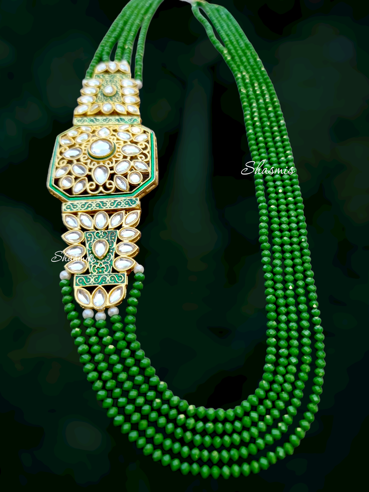 Long Mala Kundan Stones Design Necklace