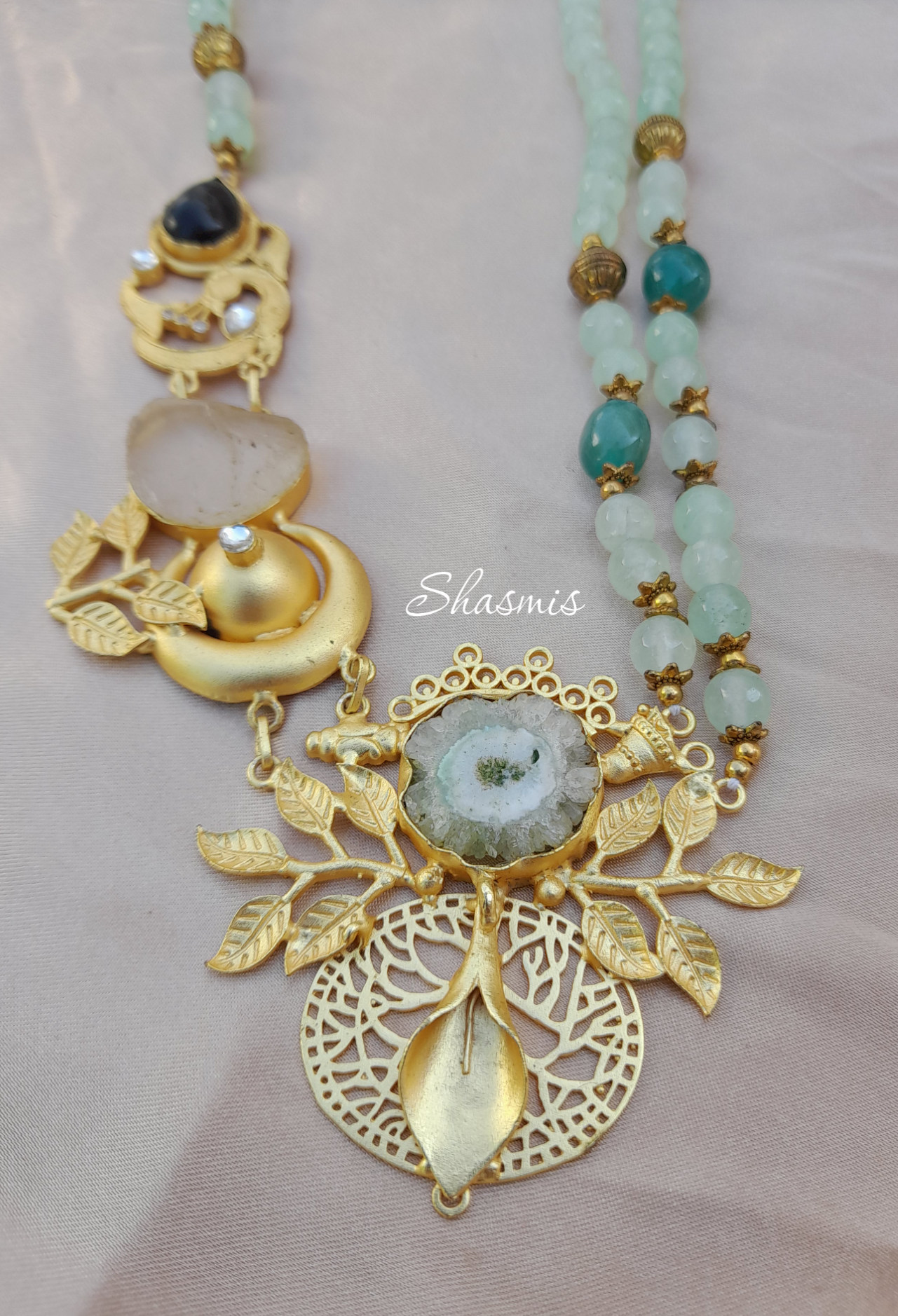 Gold Plated Druzy Necklace