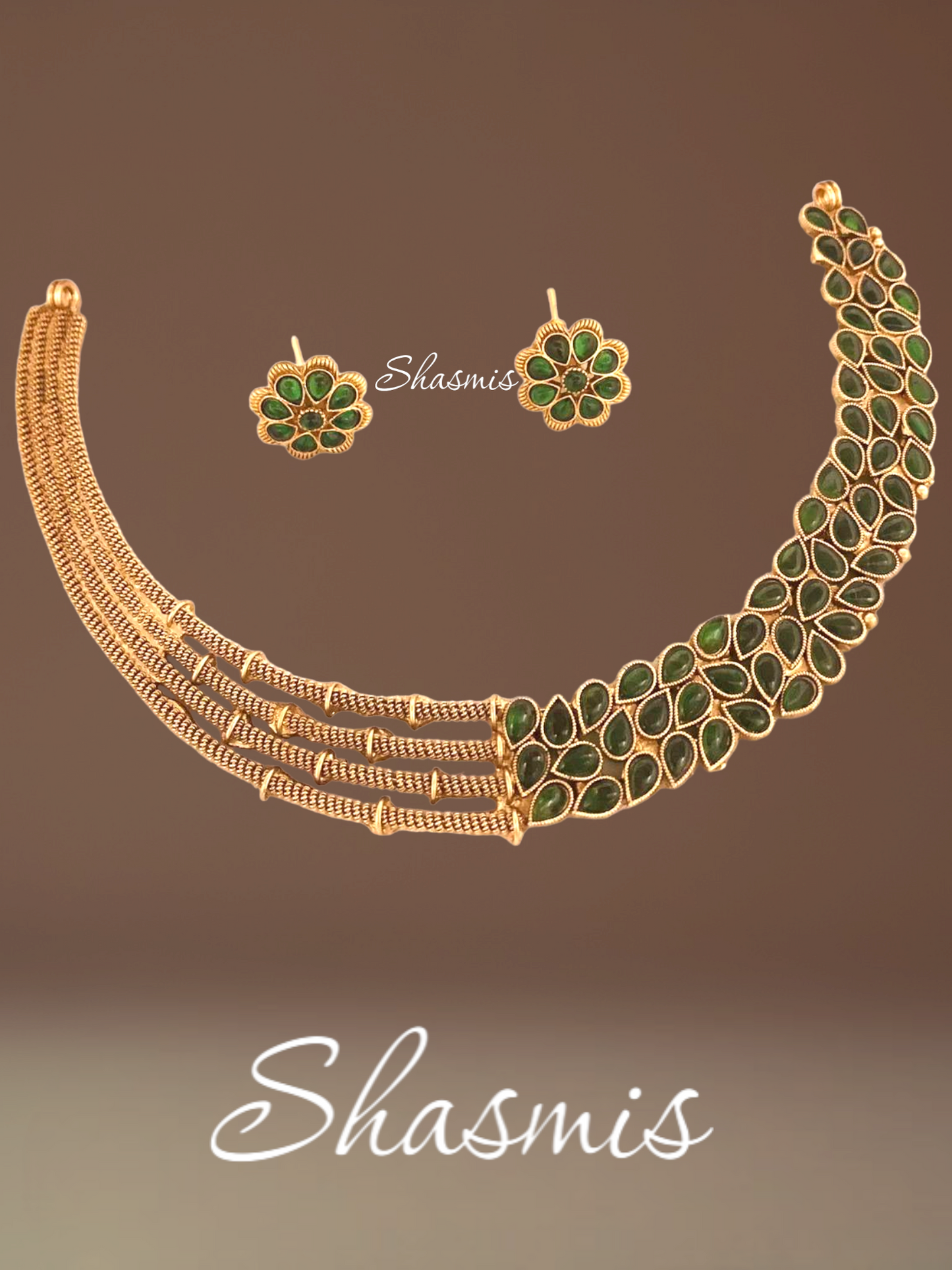 Kundan Stone Necklace With Earrings