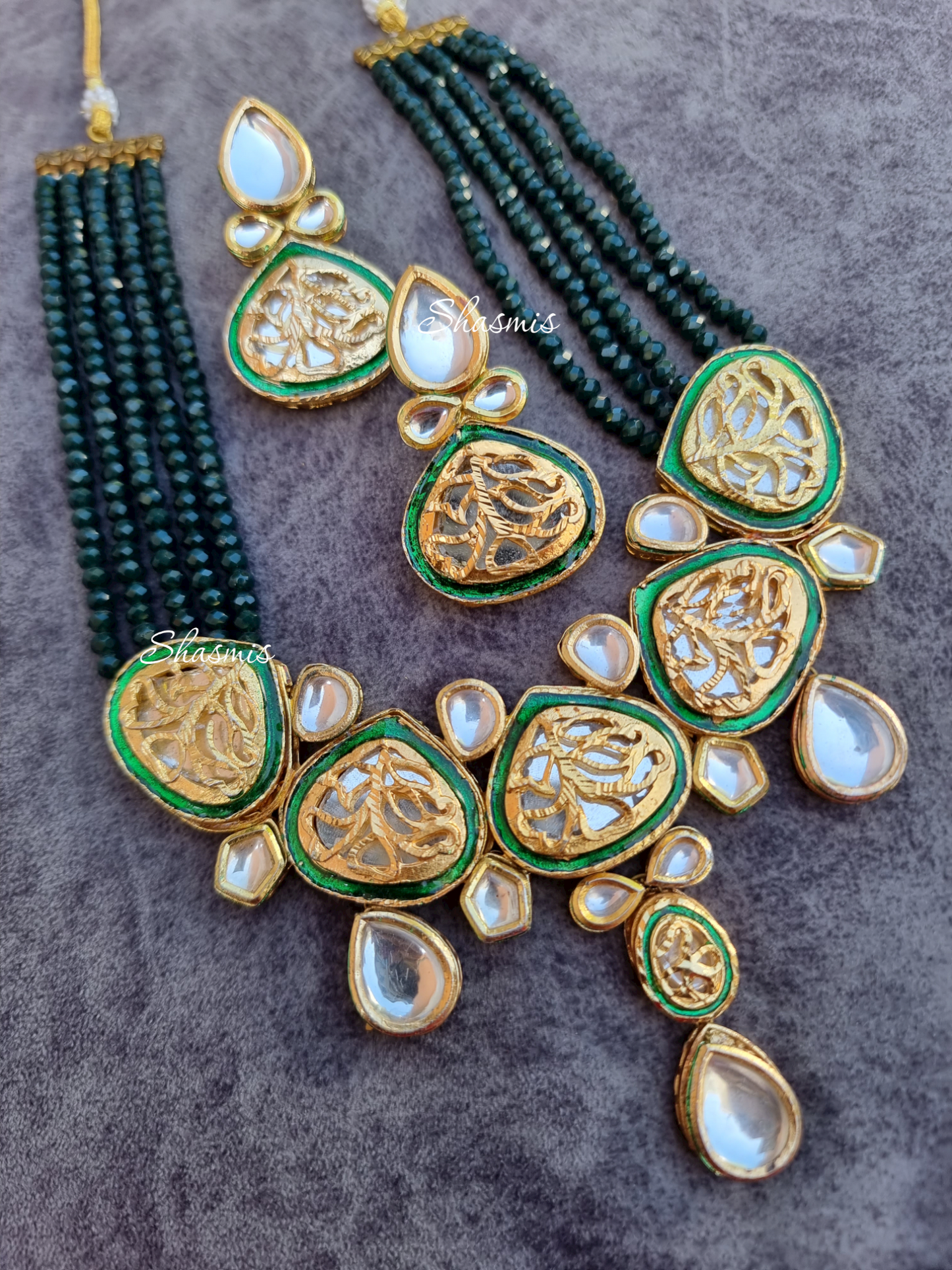 Traditional Kundan Necklace With Earrings