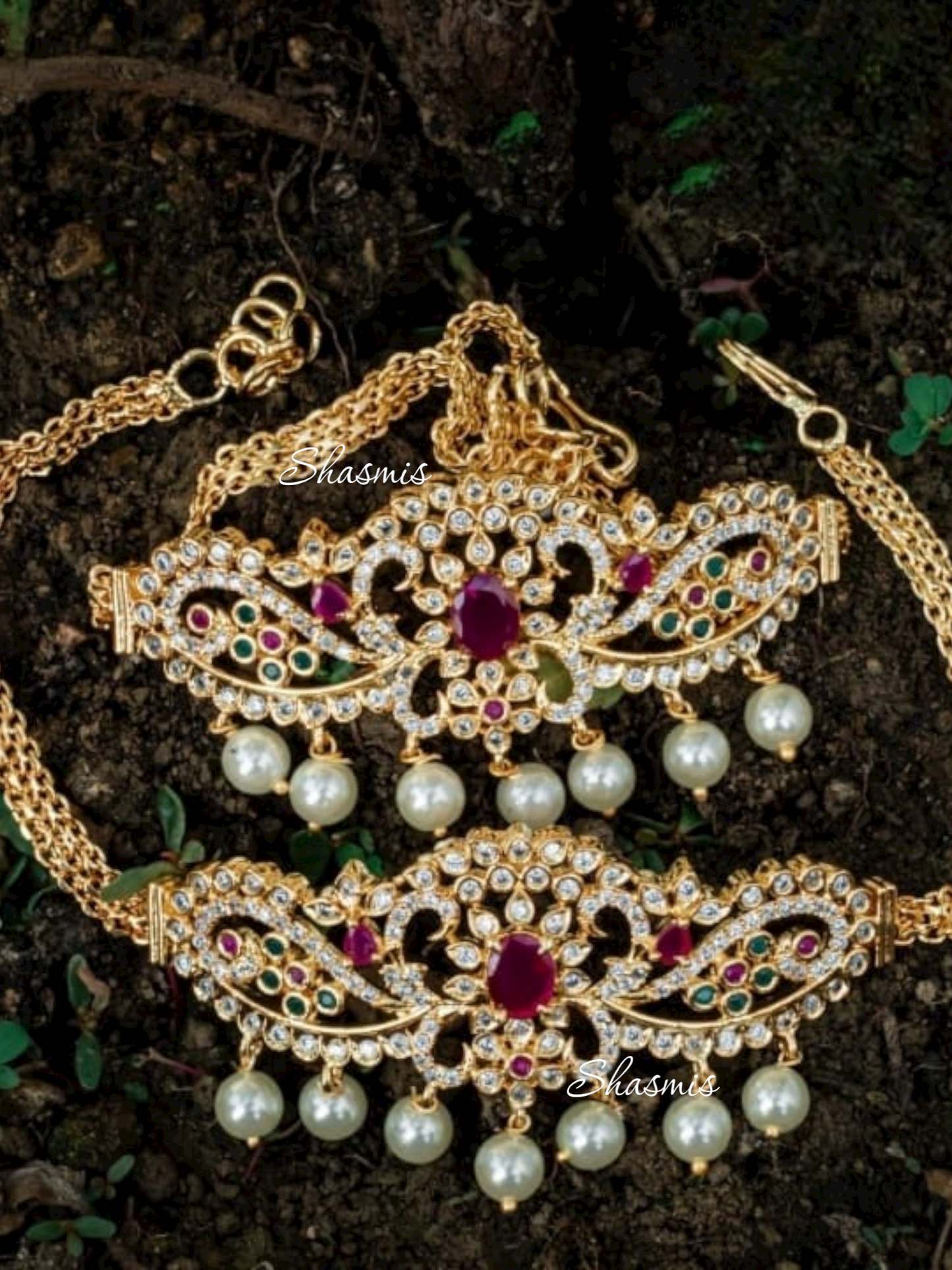 Ruby Diamond Gold Plated Bajuband