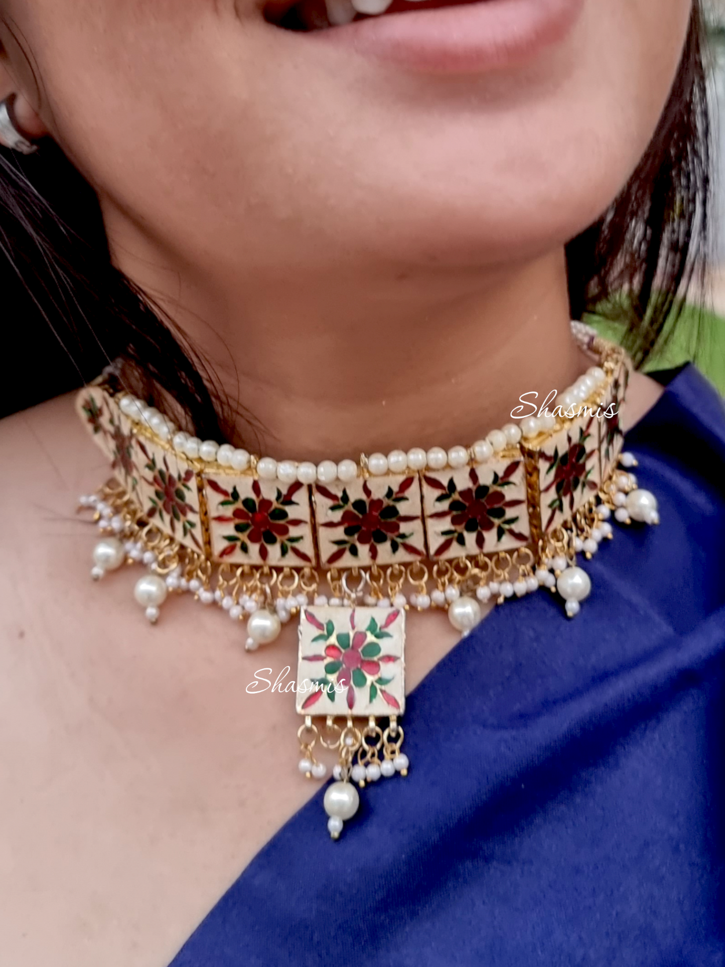 Kundan Choker With Back Side Meenakari Design