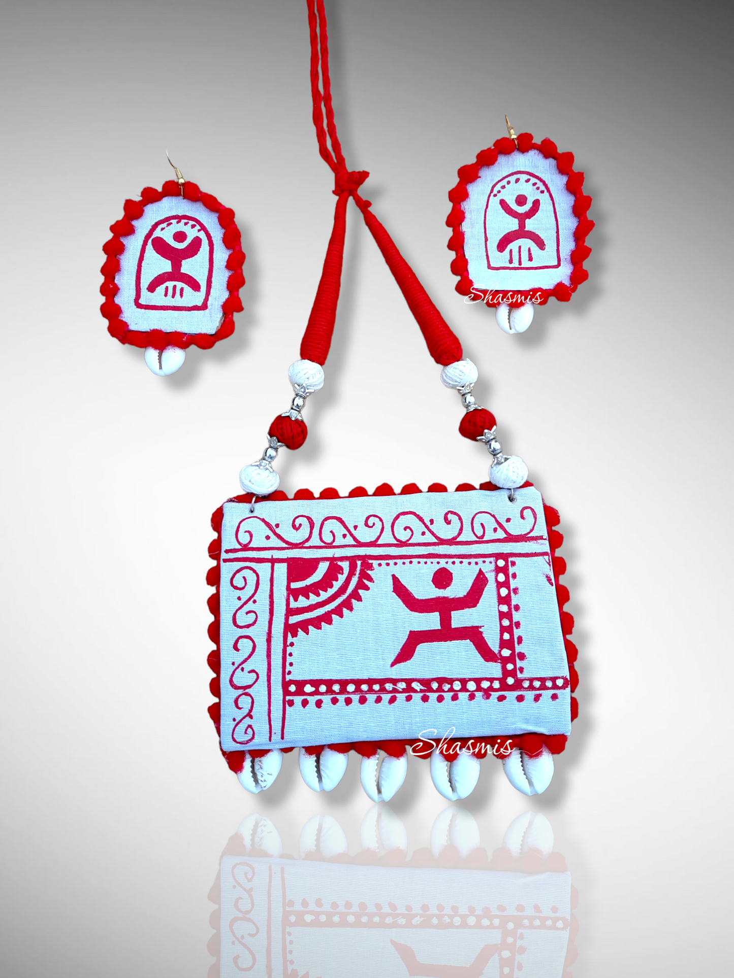 Painted Fabric Necklace