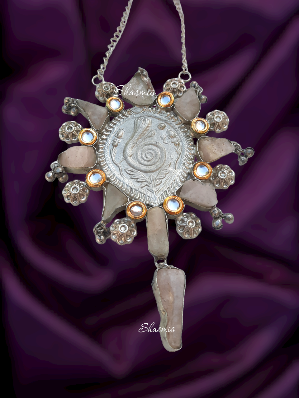 Grey Color Druzy Stone Necklace