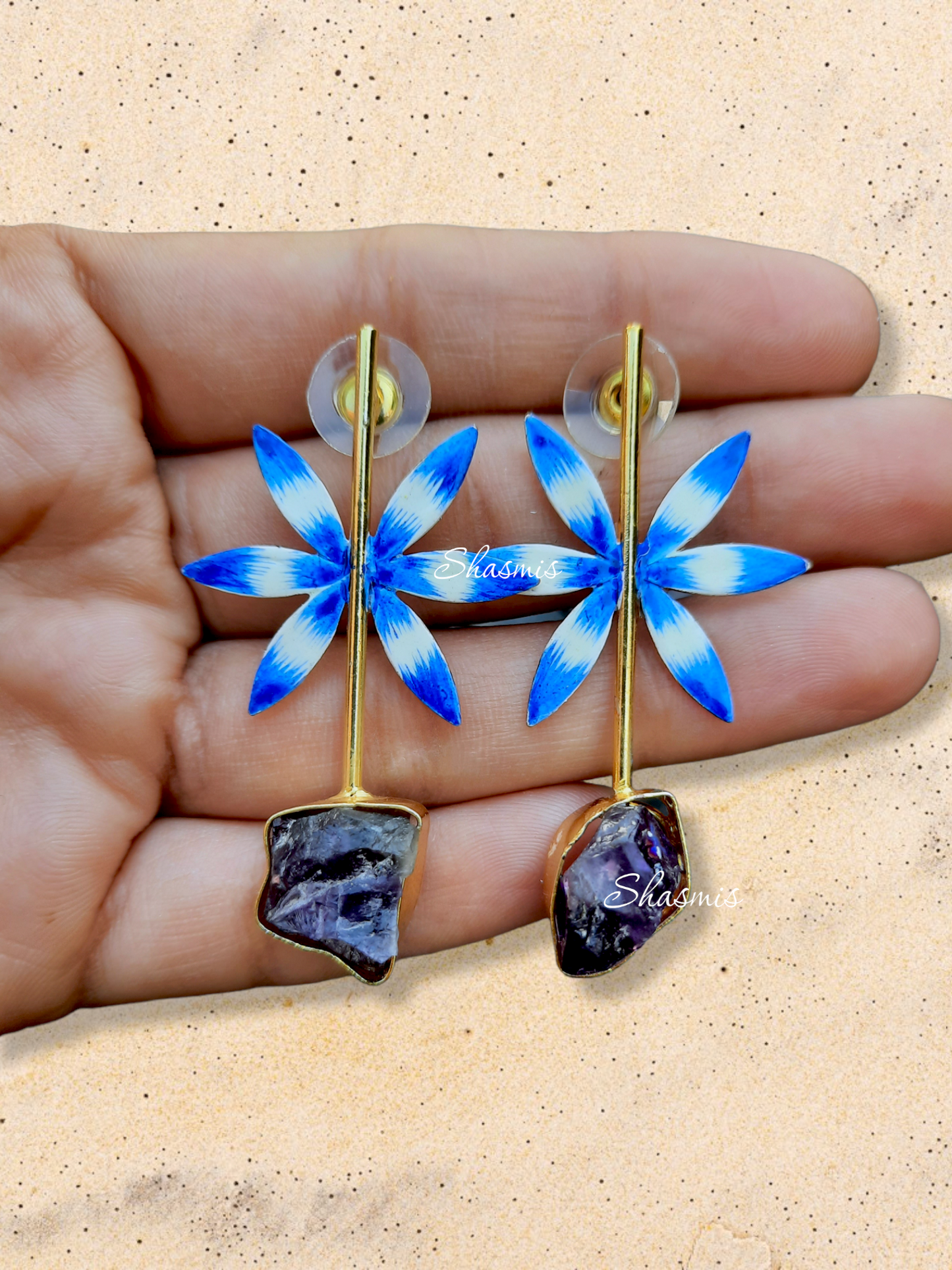 Flower Druzy Earrings