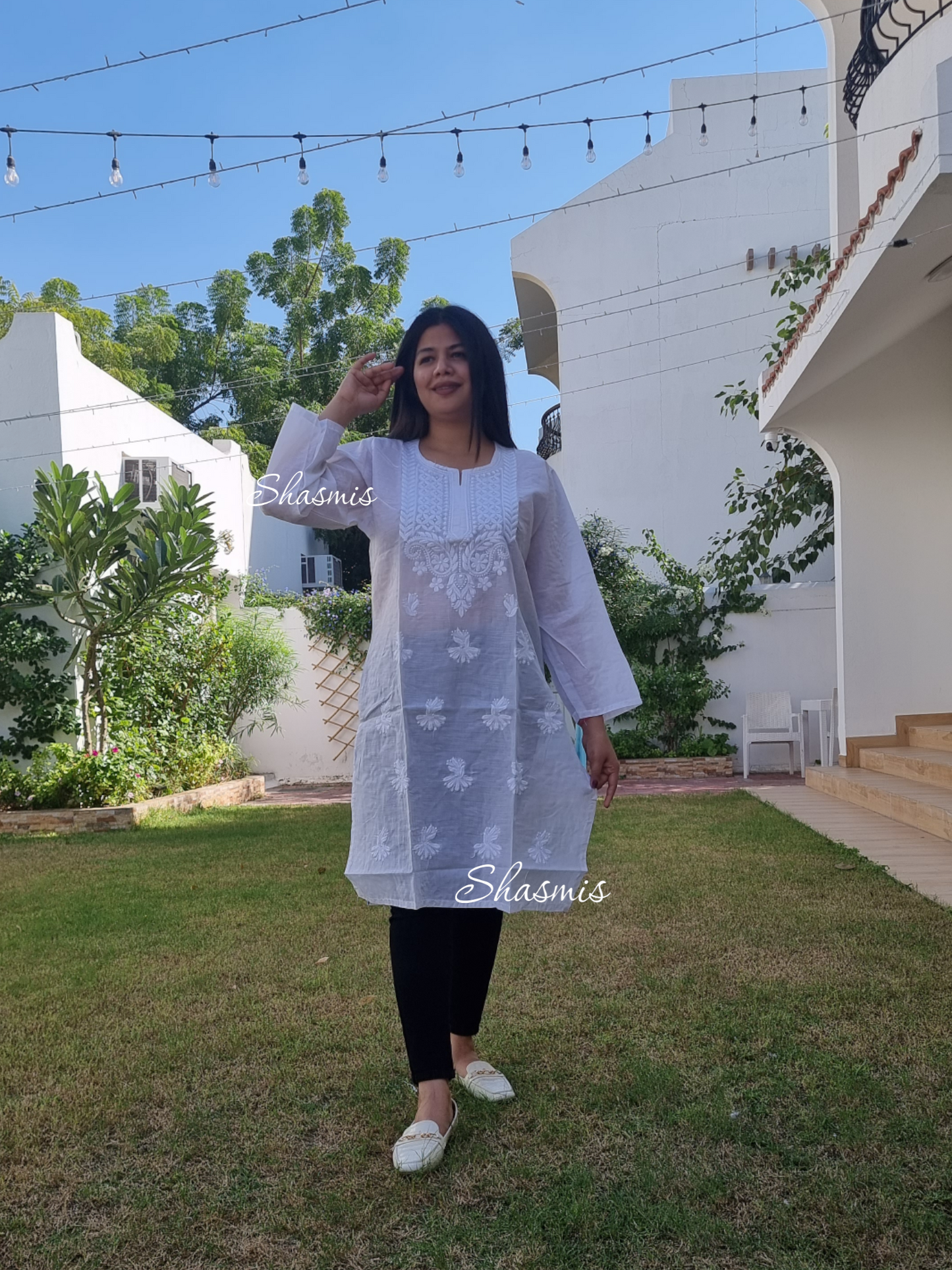White Color Kurti With Chikankari Work