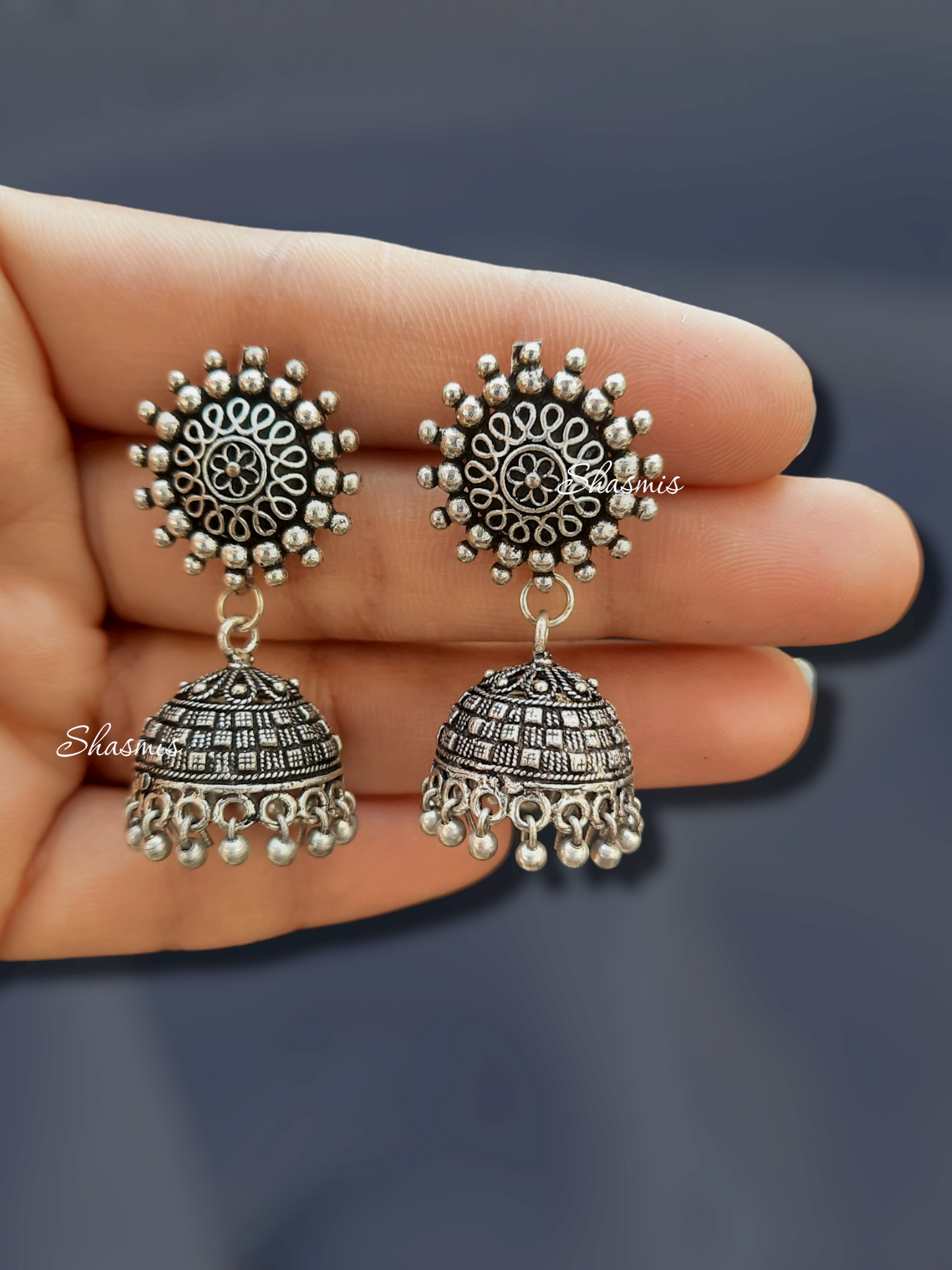 Bridal Doli Silver Oxidised Necklace With Earrings