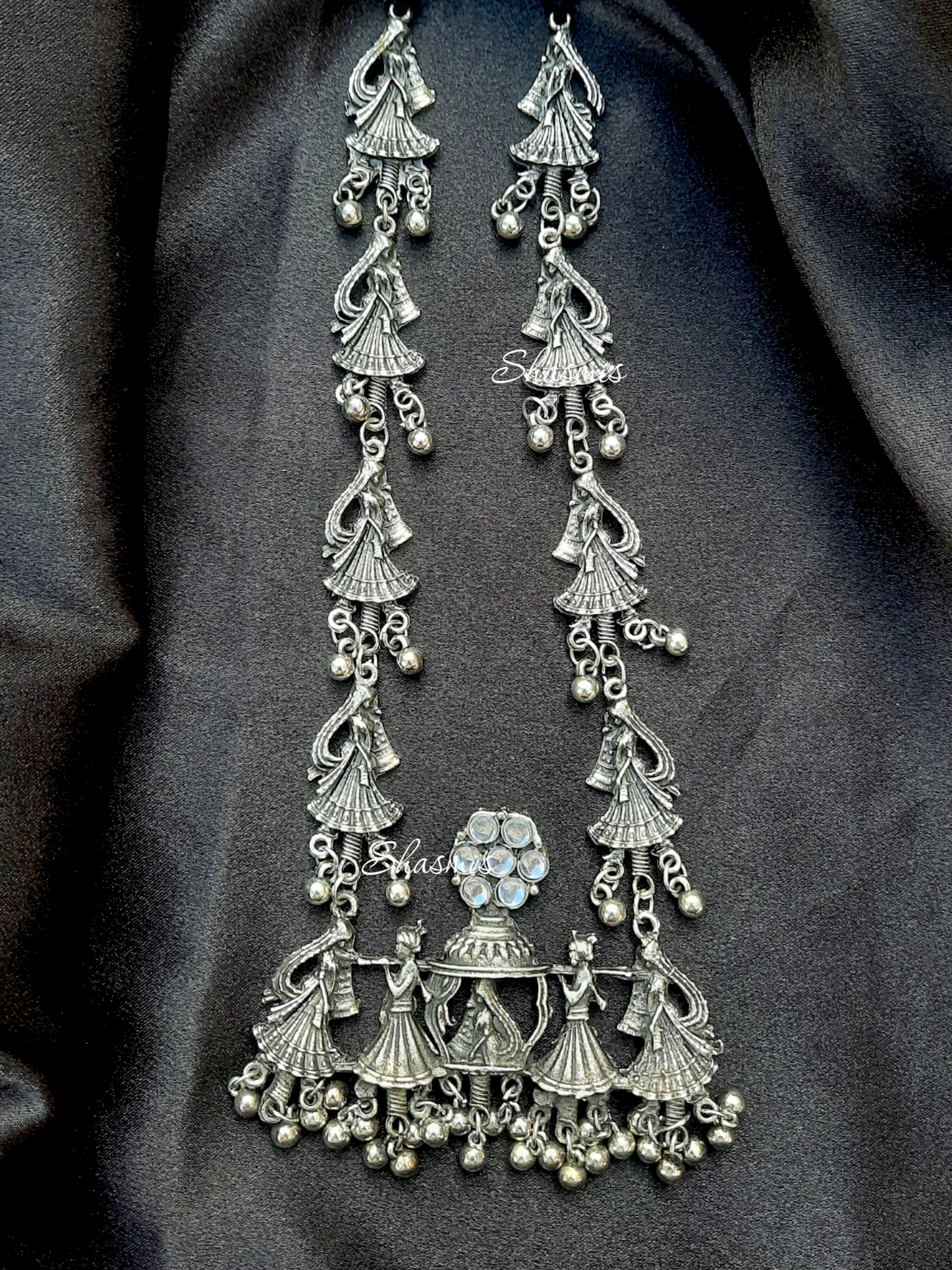 Long German Silver Bride Doli Design Necklace