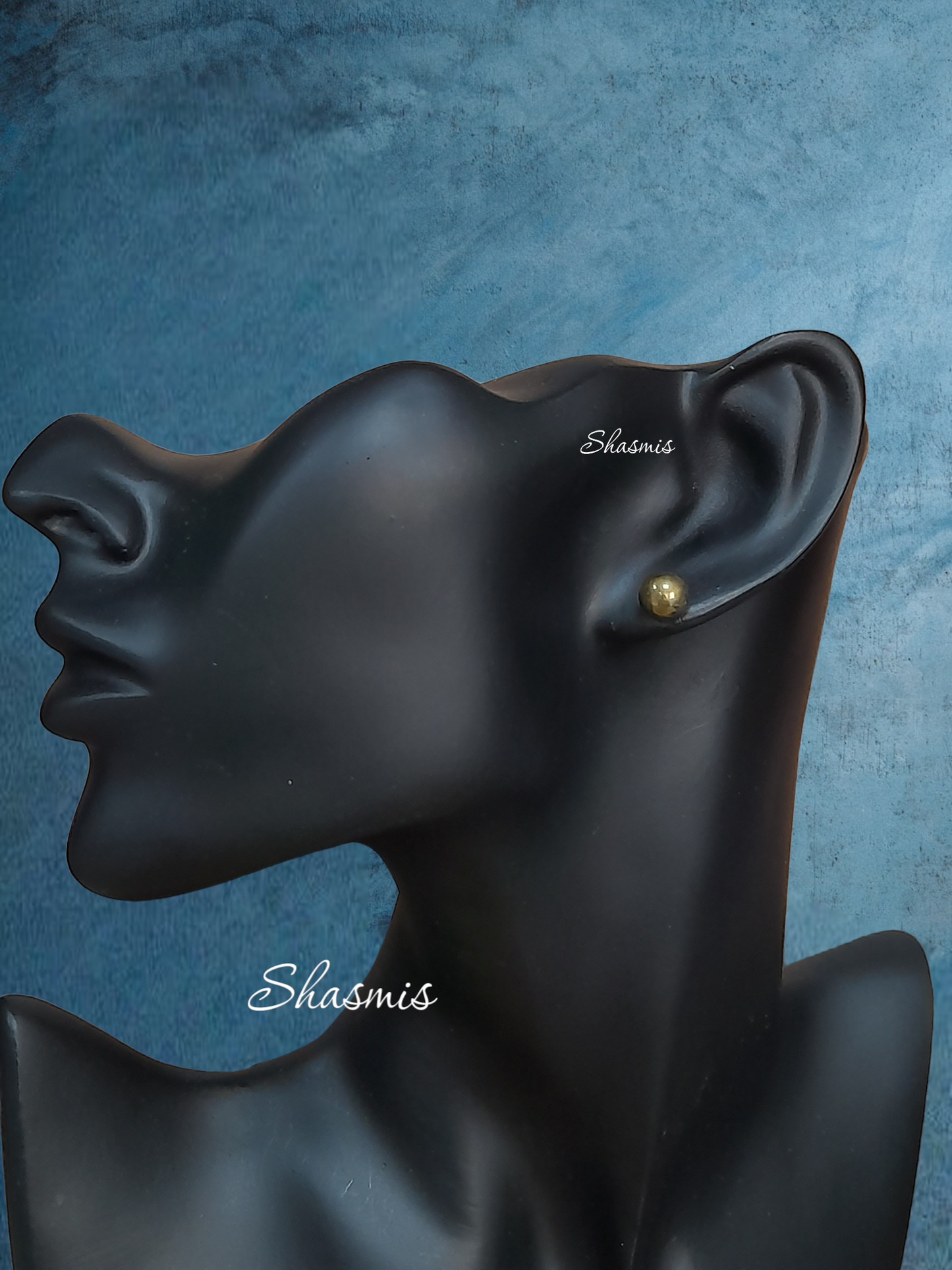 Metal Pearl Stud Earrings