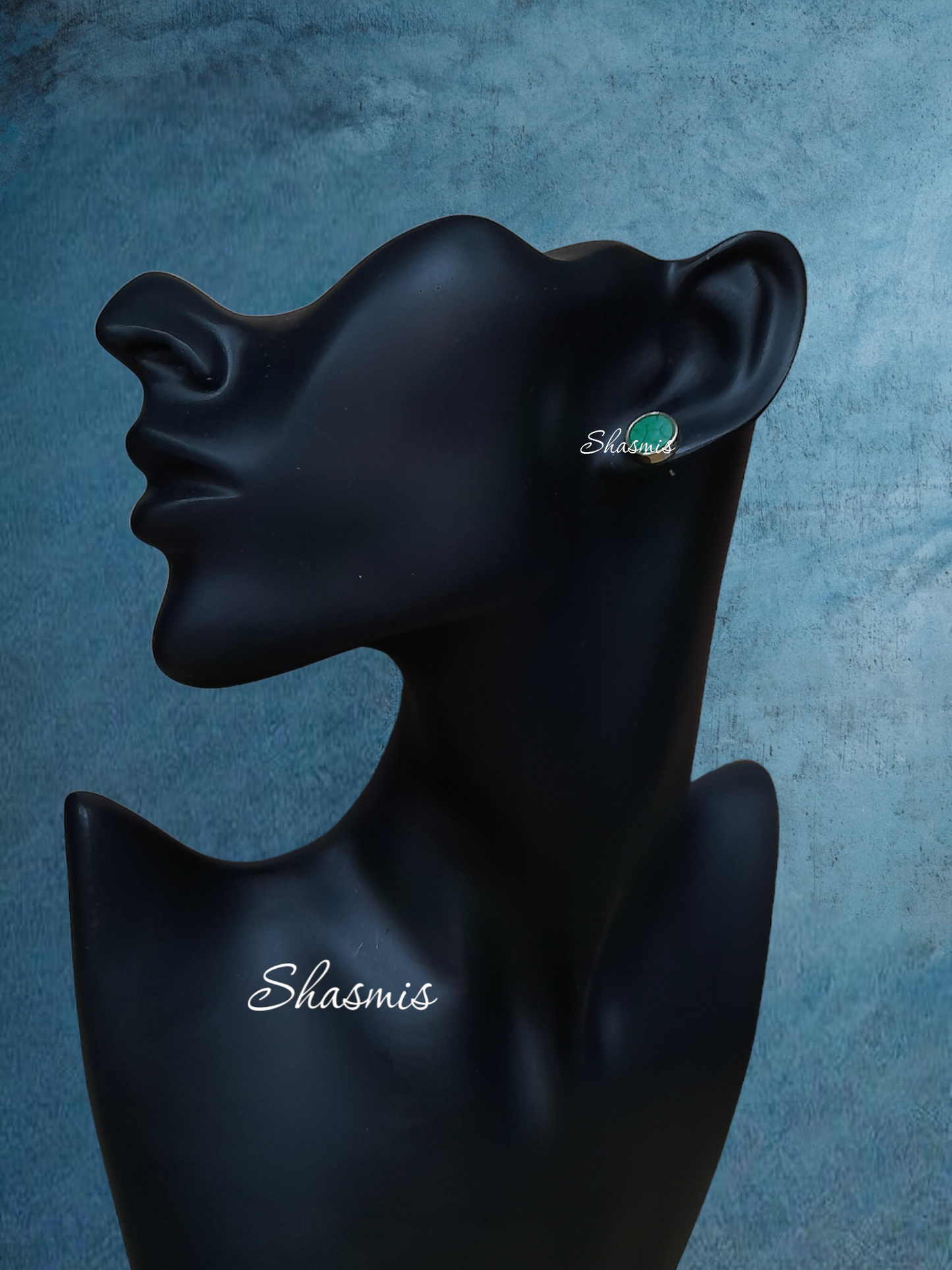 Green Color Stud Earrings