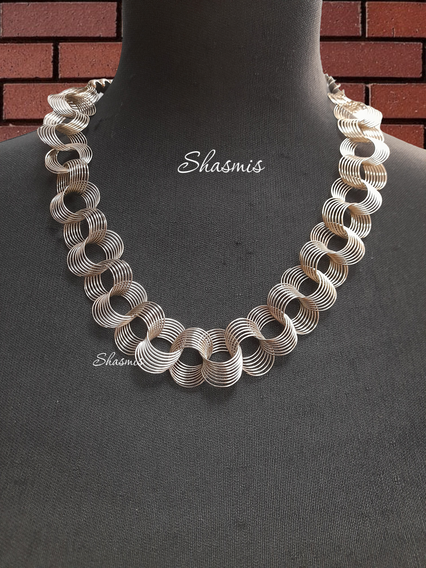 Solid Link Chain Silver Necklace