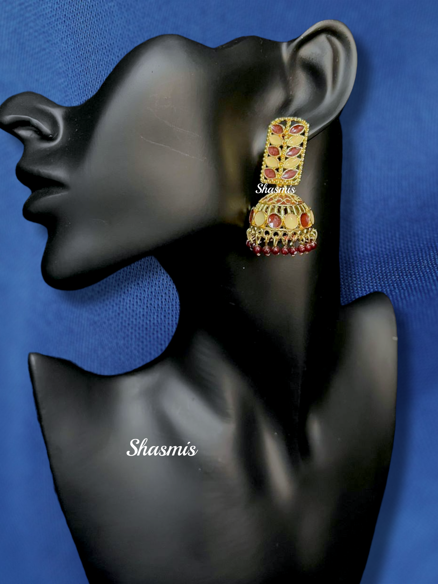 Brown Jhumka Earrings