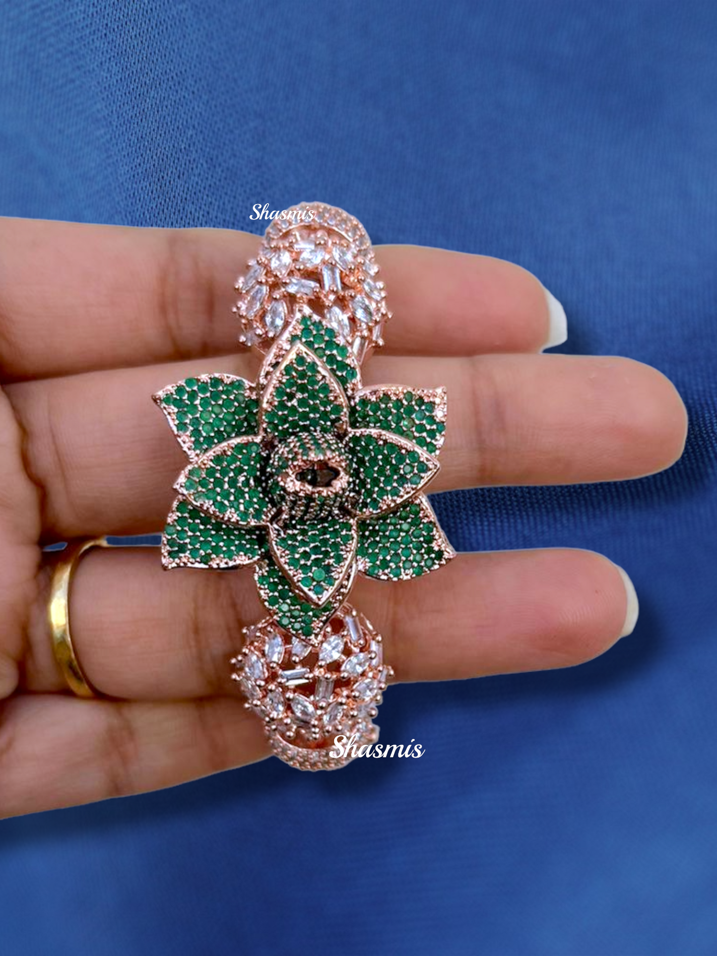 Green Stone American Diamond Bracelets