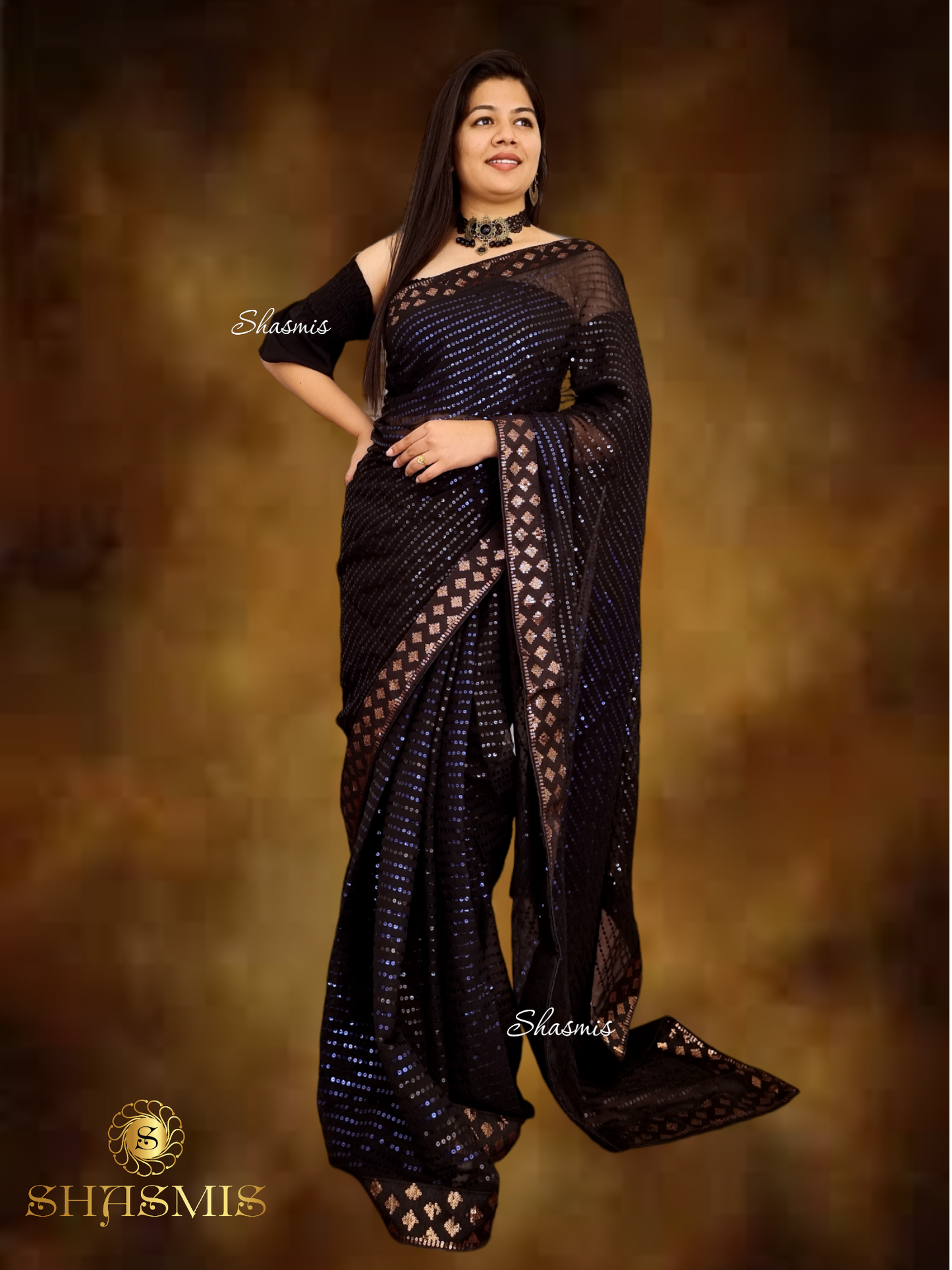 Violet Color Sequence Fashionable Saree With Embroidery Lace