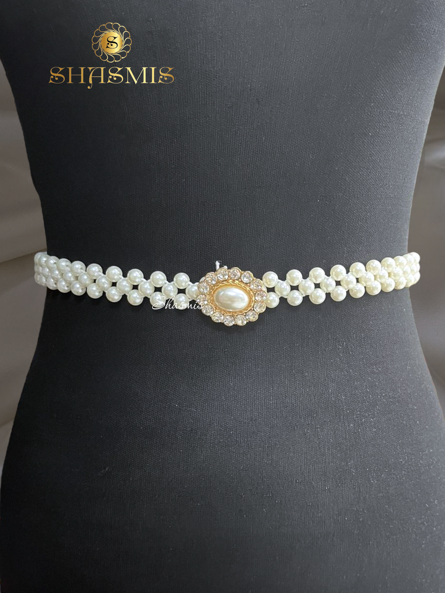 Pearl Design Waist Stretchable Belt