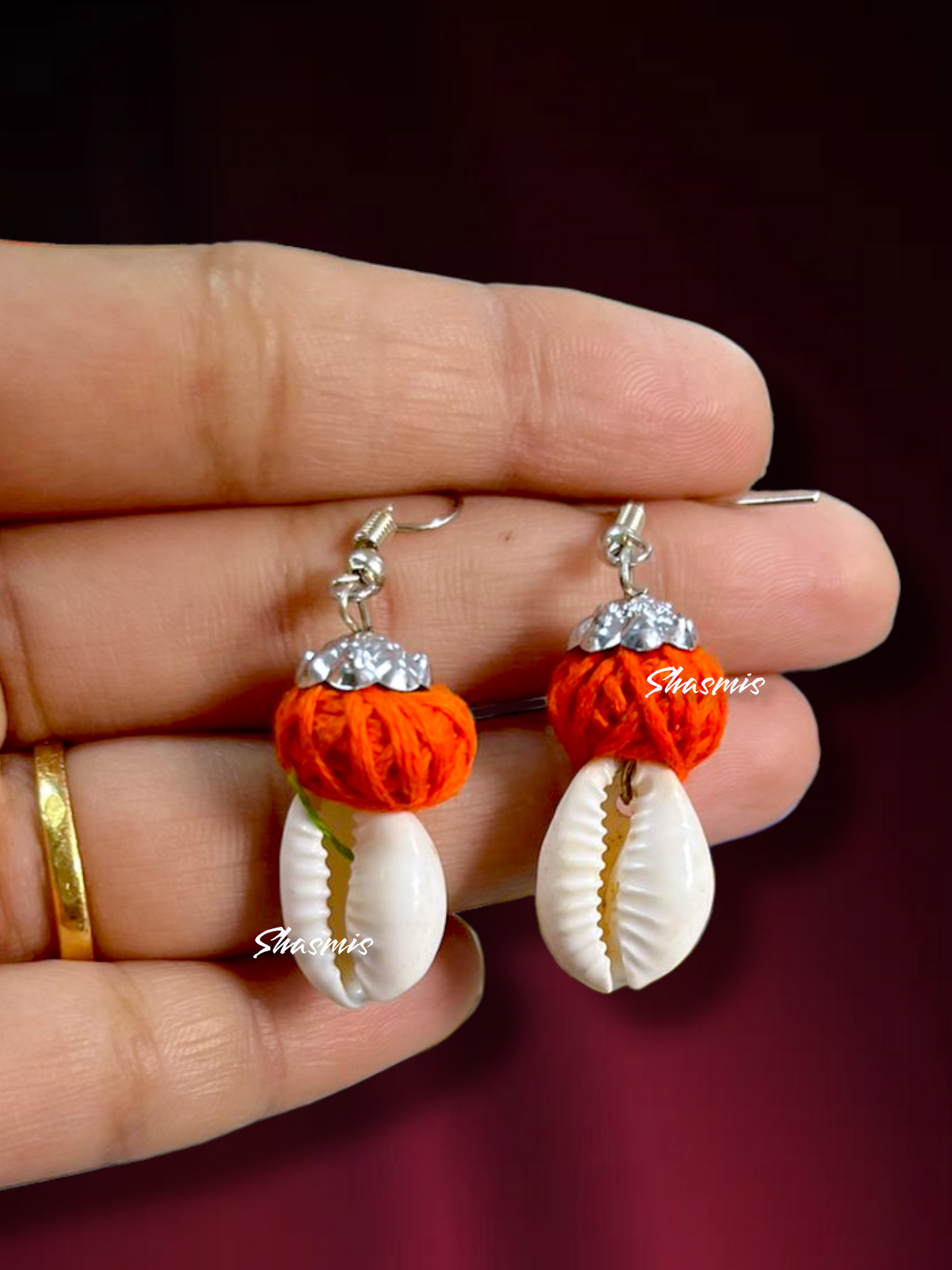 Fabric Painted Art Jewellery With Earrings