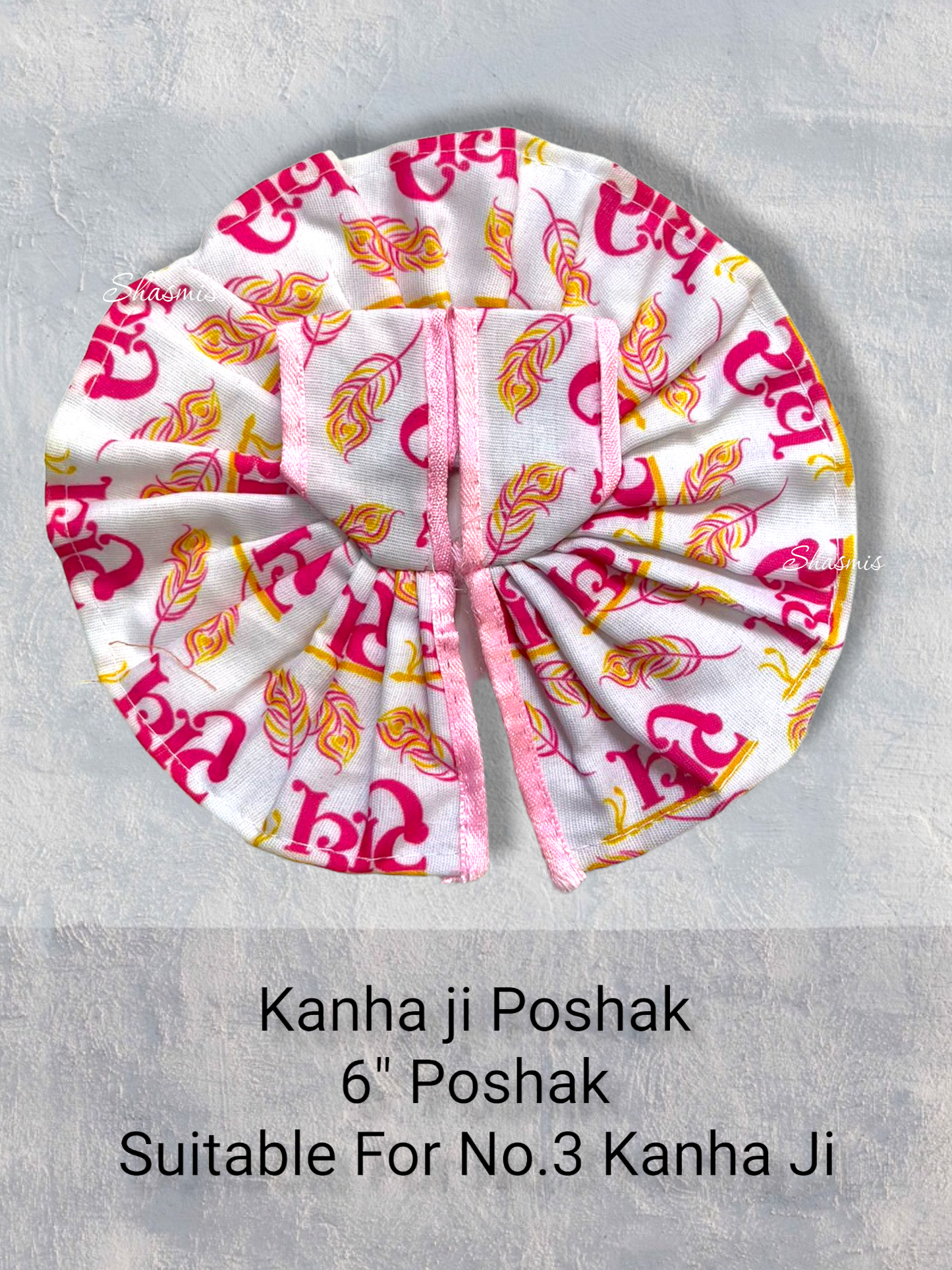 White Color Design Printed Kanha Ji Poshak