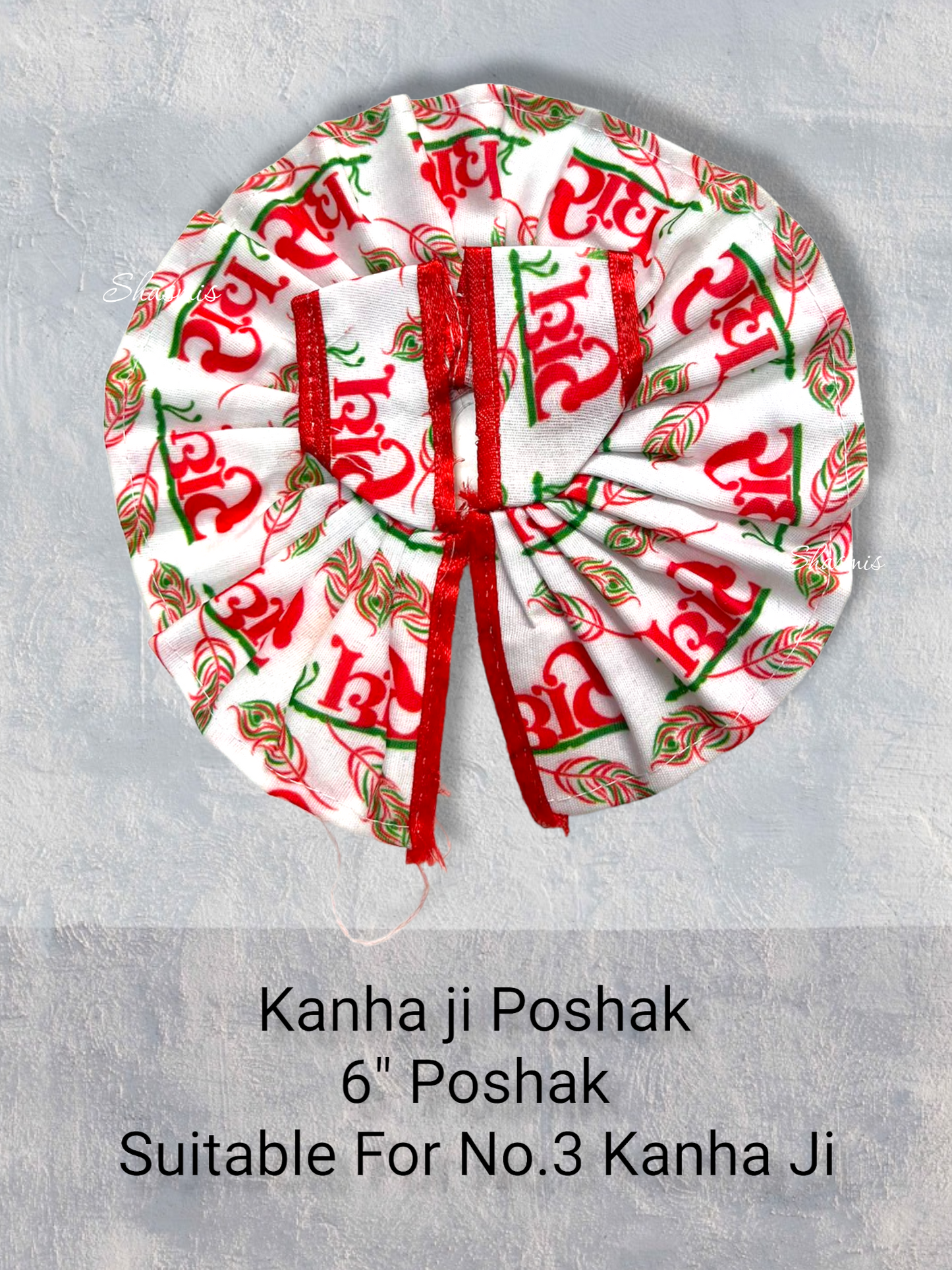 White Color With Printed Kanha Ji Poshak