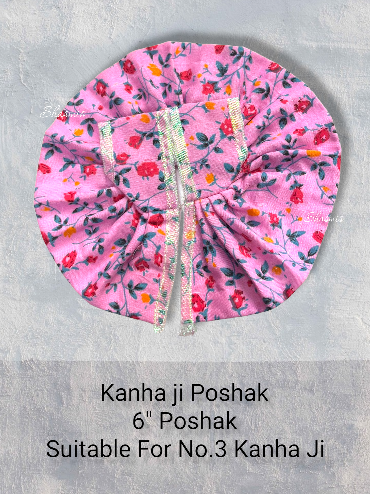 Pink Color Flower Printed Design Kanha Ji Poshak