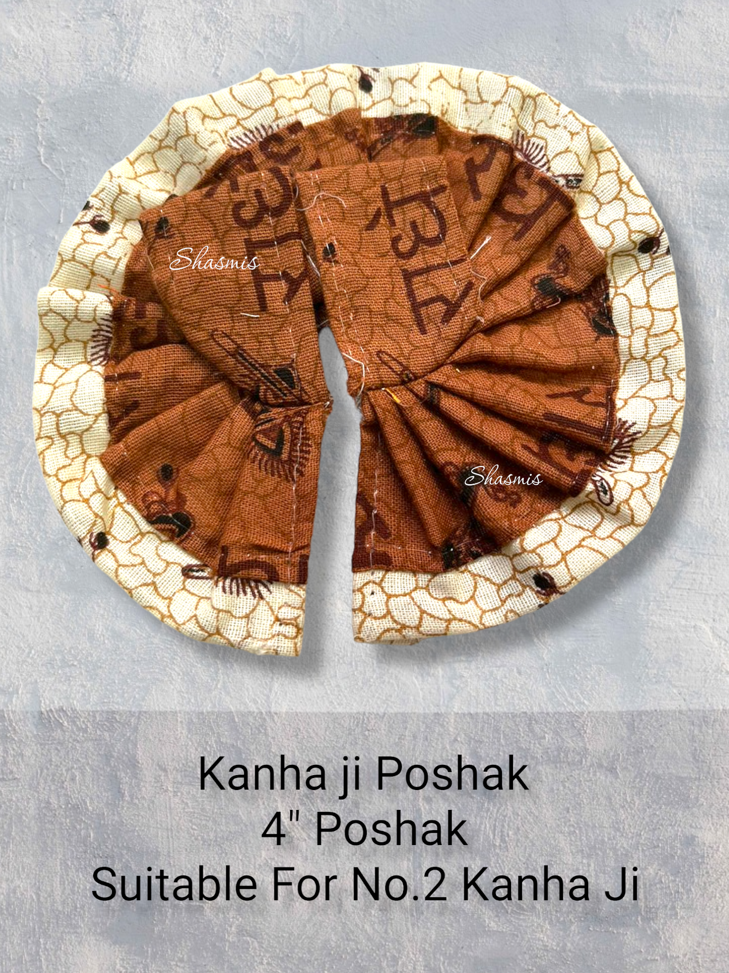 Brown Color Cotton Print Design Kanha Ji Poshak