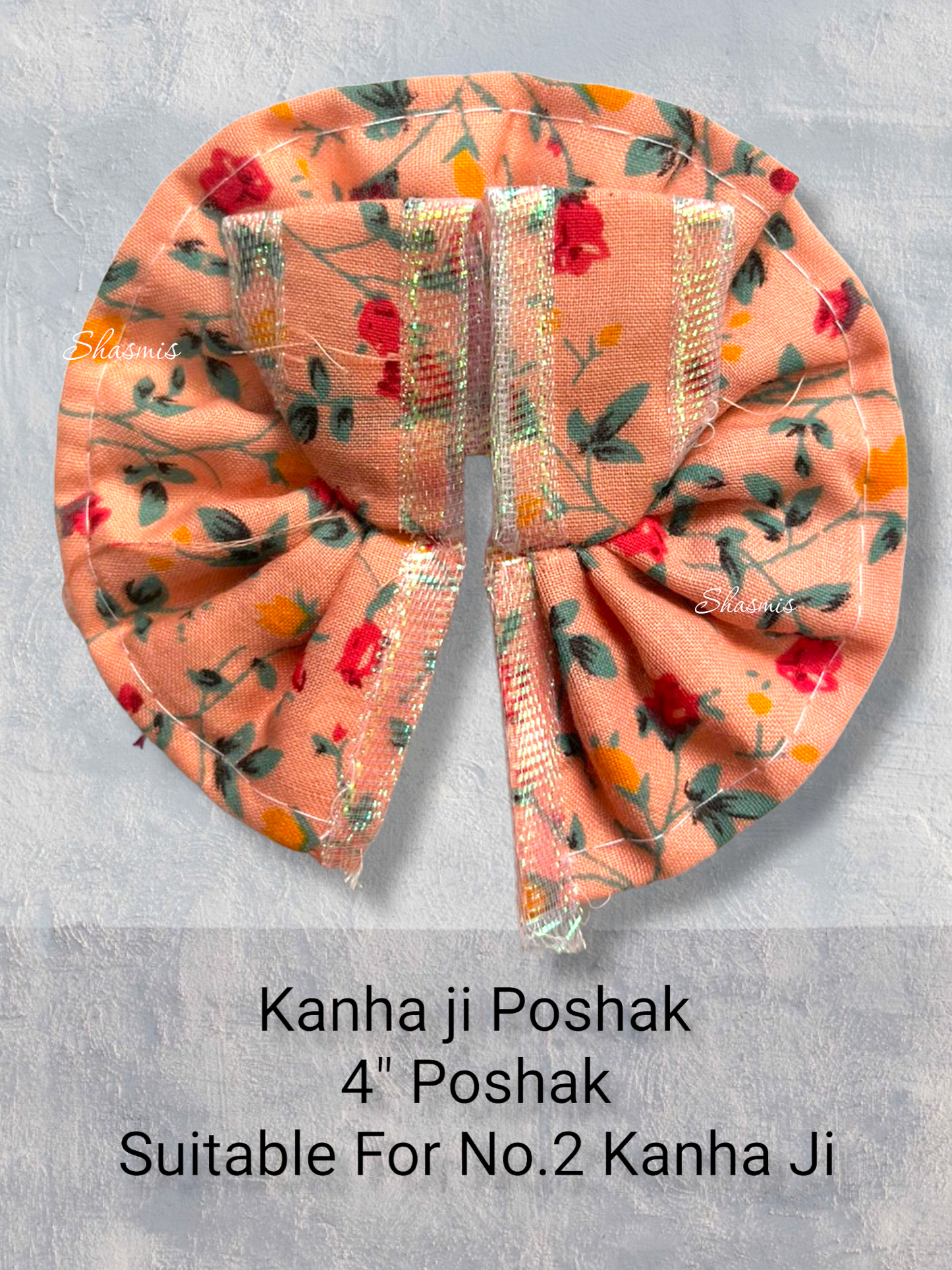 Peach Color Printed Kanha Ji Poshak