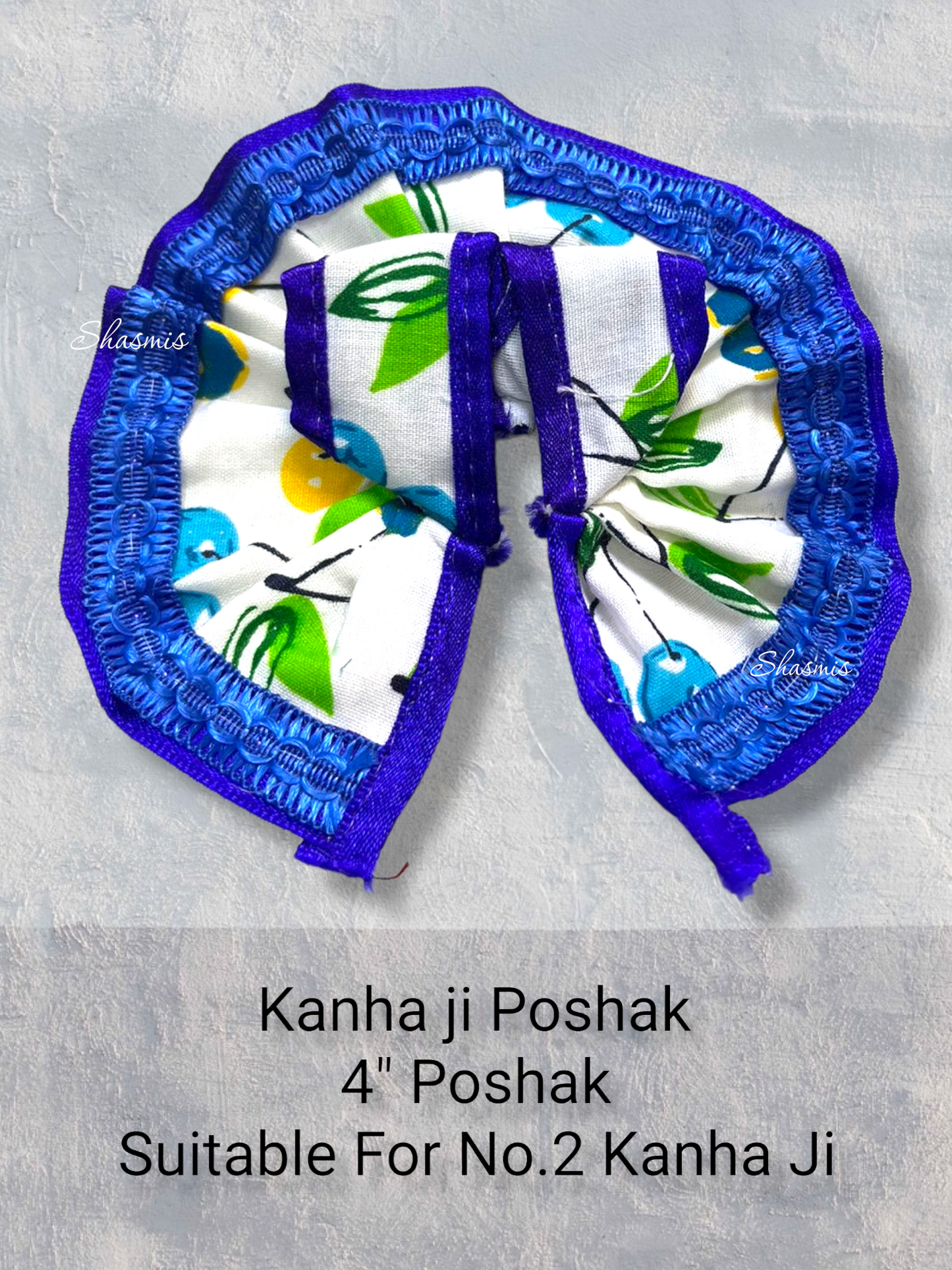 Blue Color Printed Cotton Kanha Ji Poshak