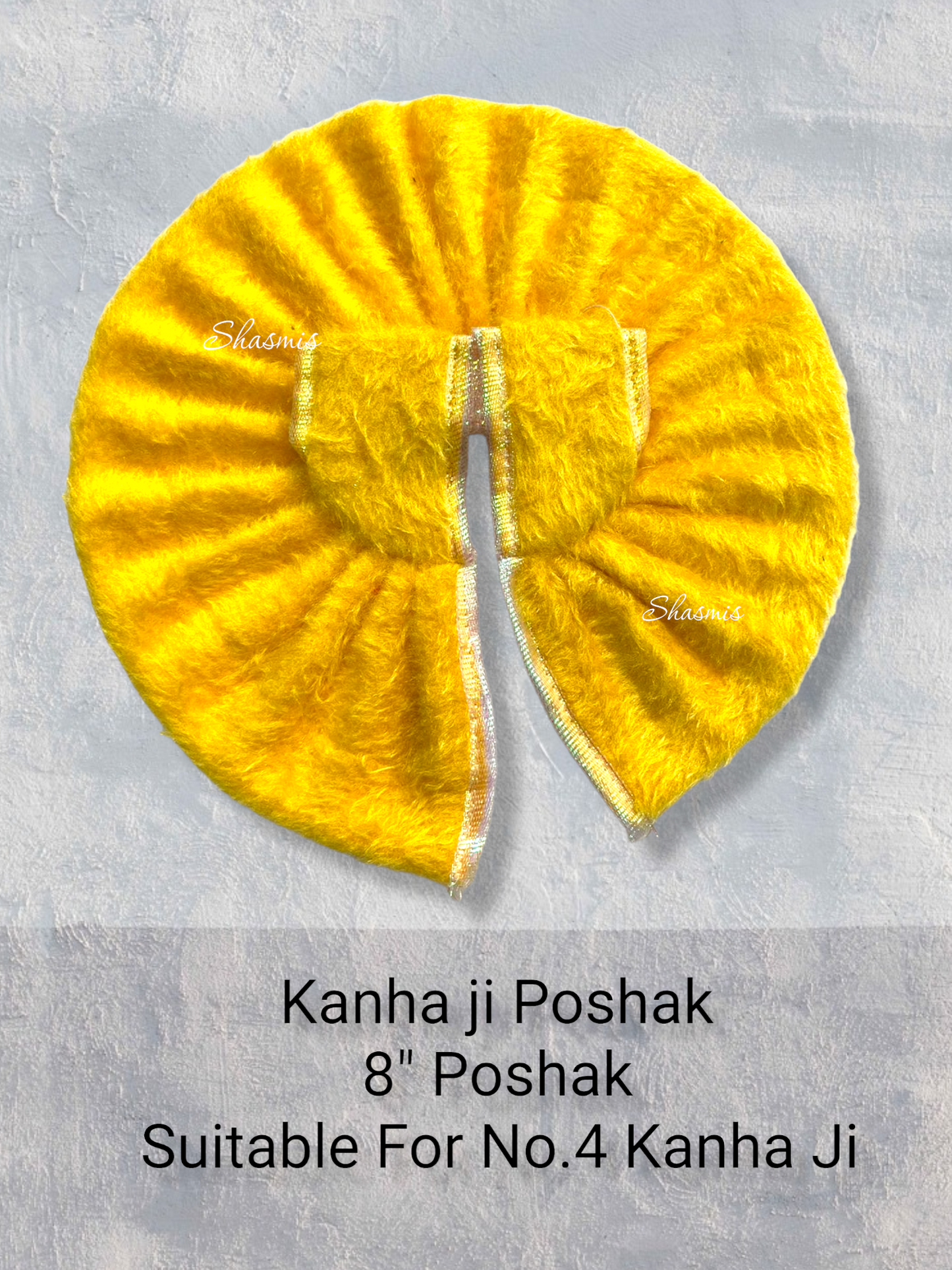 Yellow Color Fur Design Kanha Ji Poshak