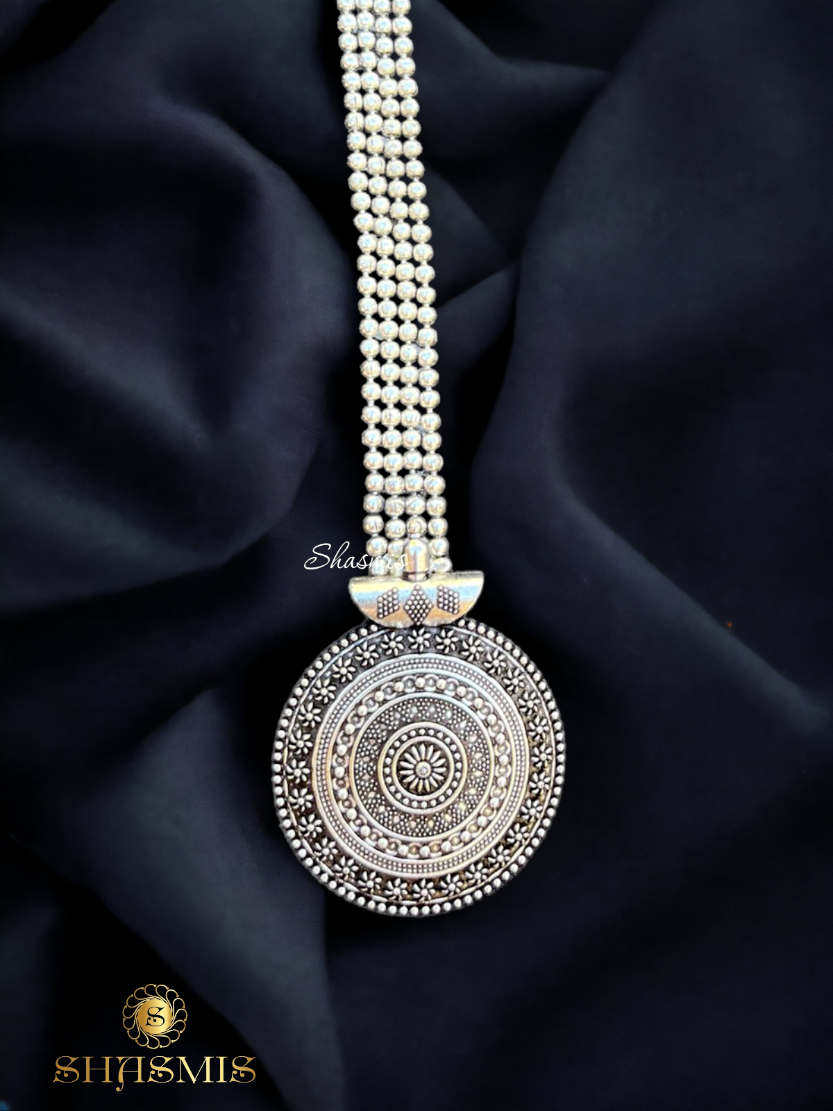Silver Oxidised Trendy Mangtika