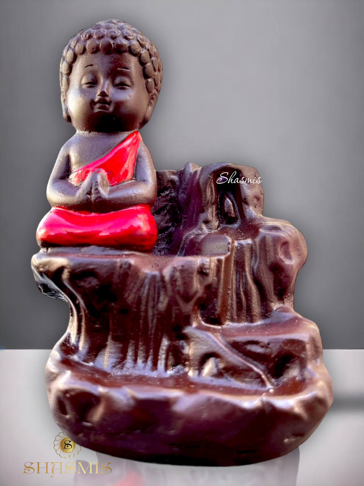 Buddha Smoke Fountain Backflow Statue with 10 Incense Cones