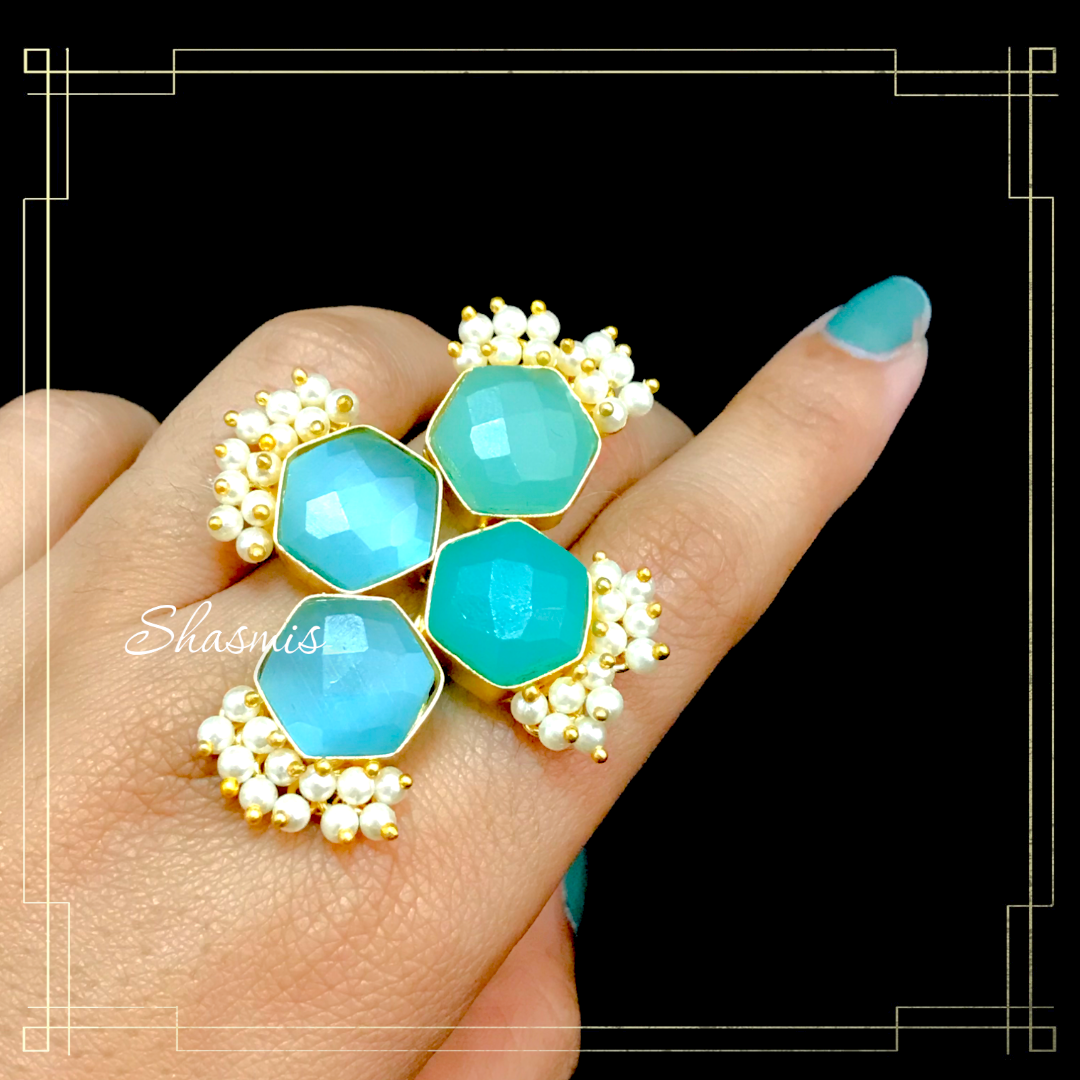 Aqua Fresh Fashionable Rings