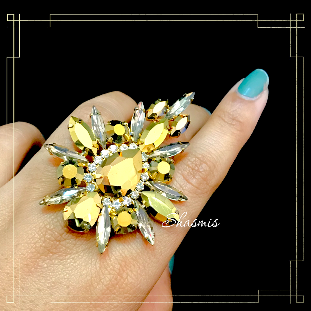 Golden Diamond Ring