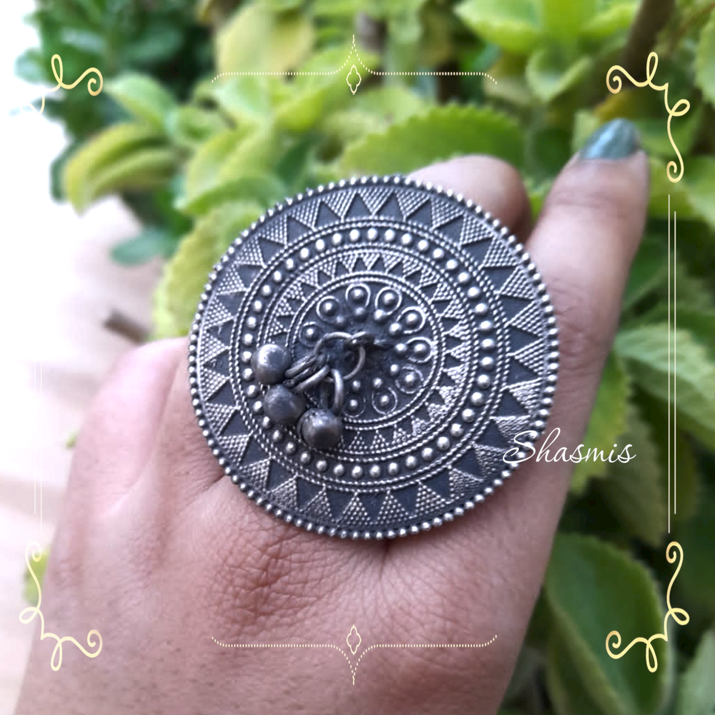 Stylish Oxidised Ring
