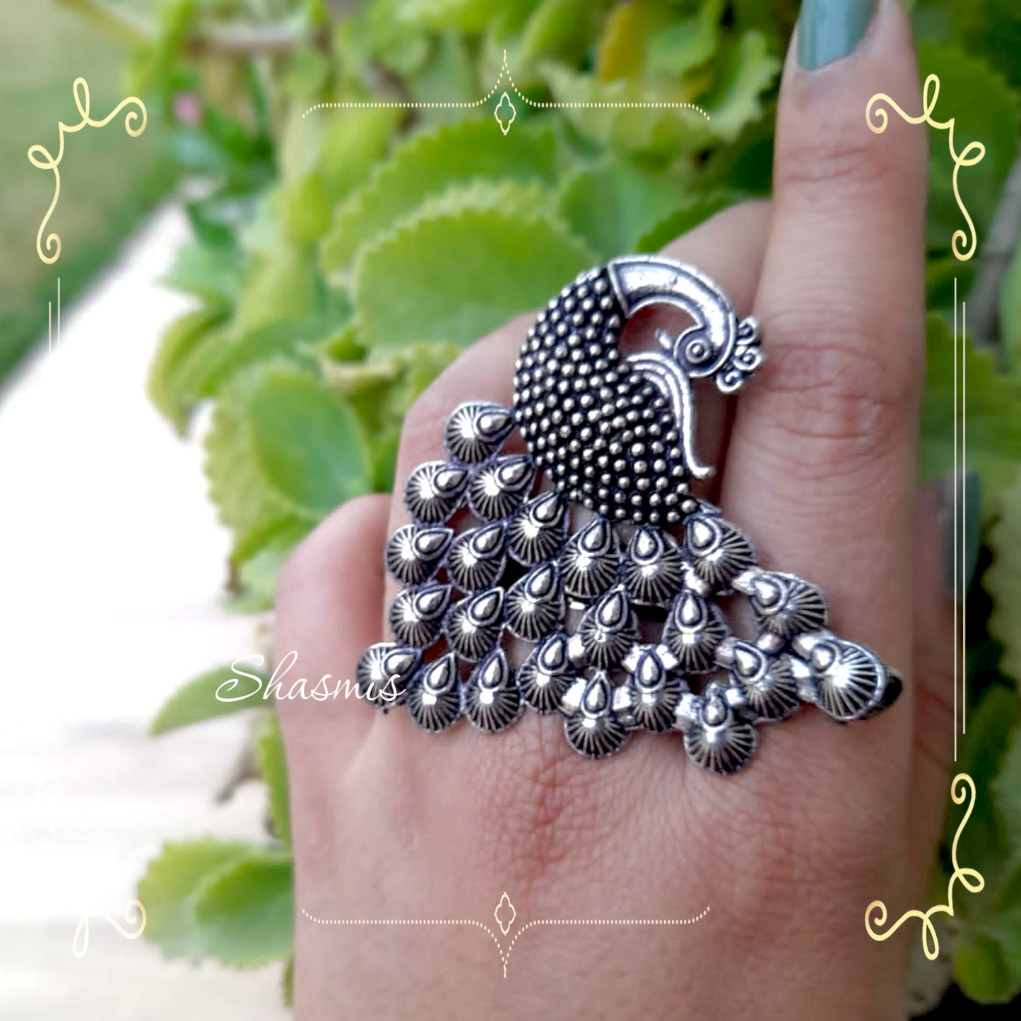 Peacock Design Oxidised 0Ring