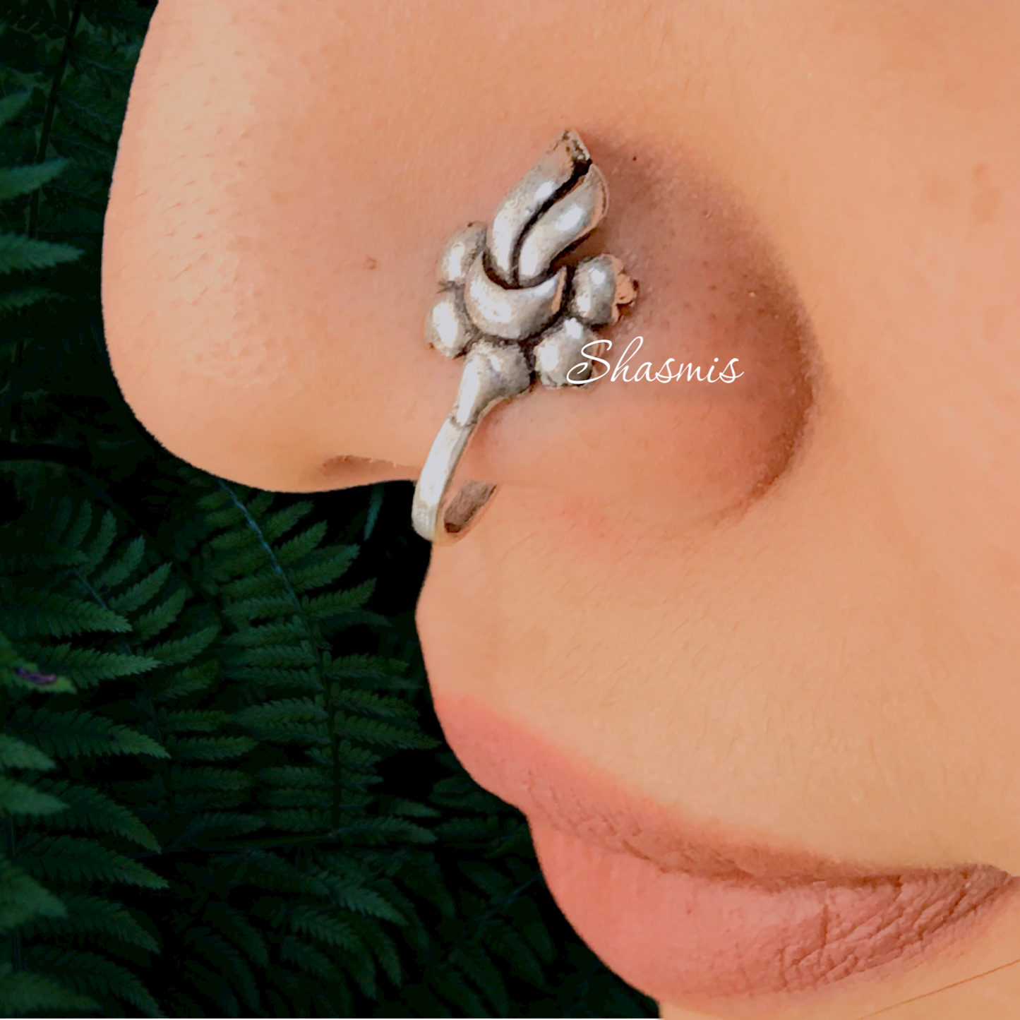 Silver Plating Design For Non-Pierced Nose Pin