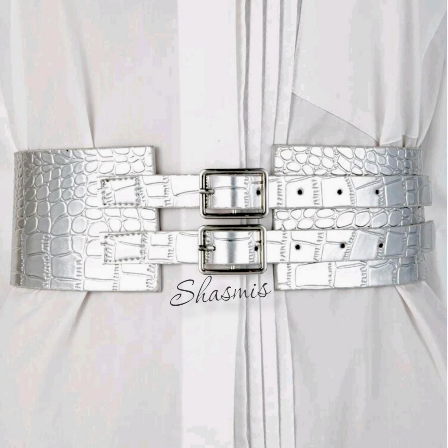 Silver Shinning Wide Belt