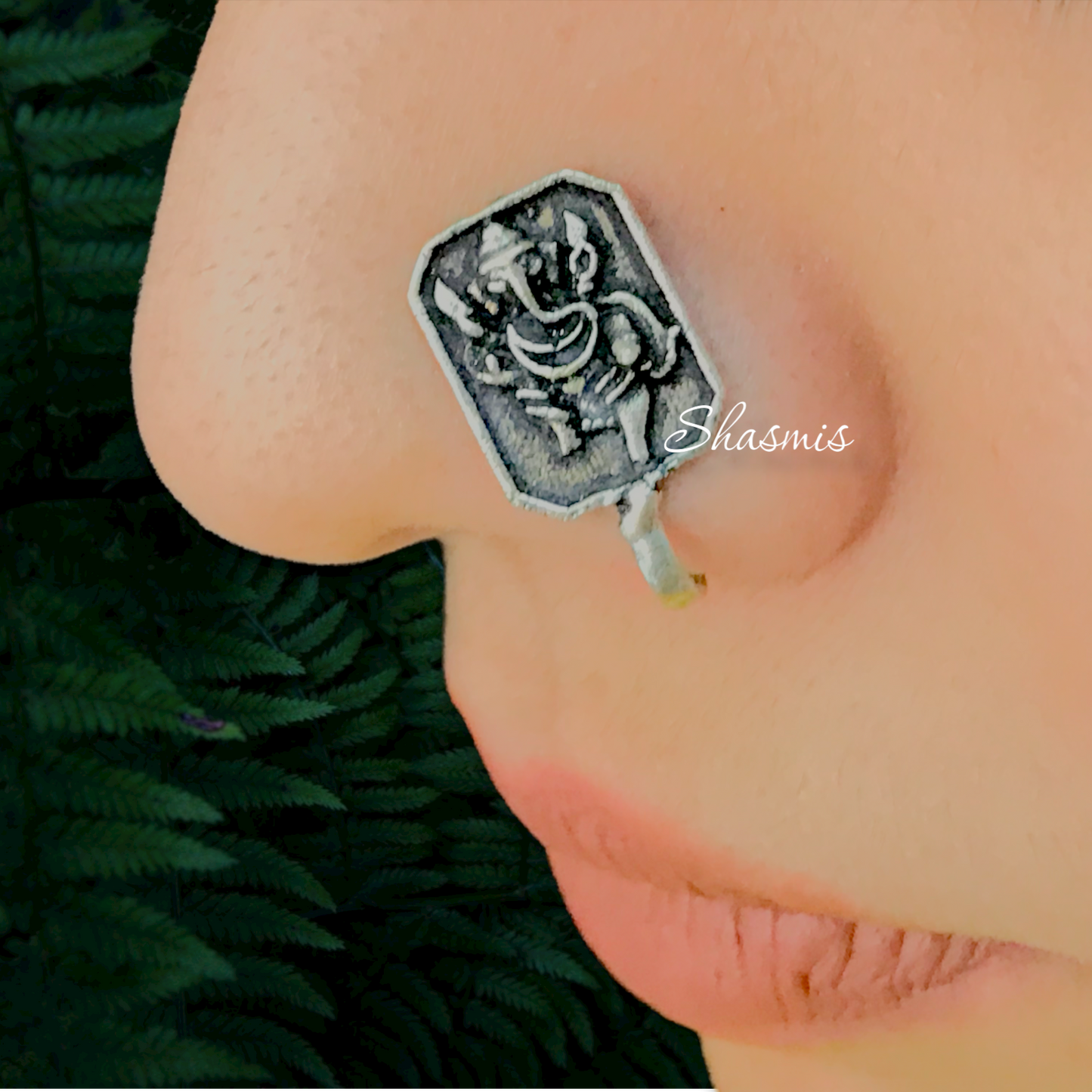 Ganesha Design Non-Pierced Nose Pin