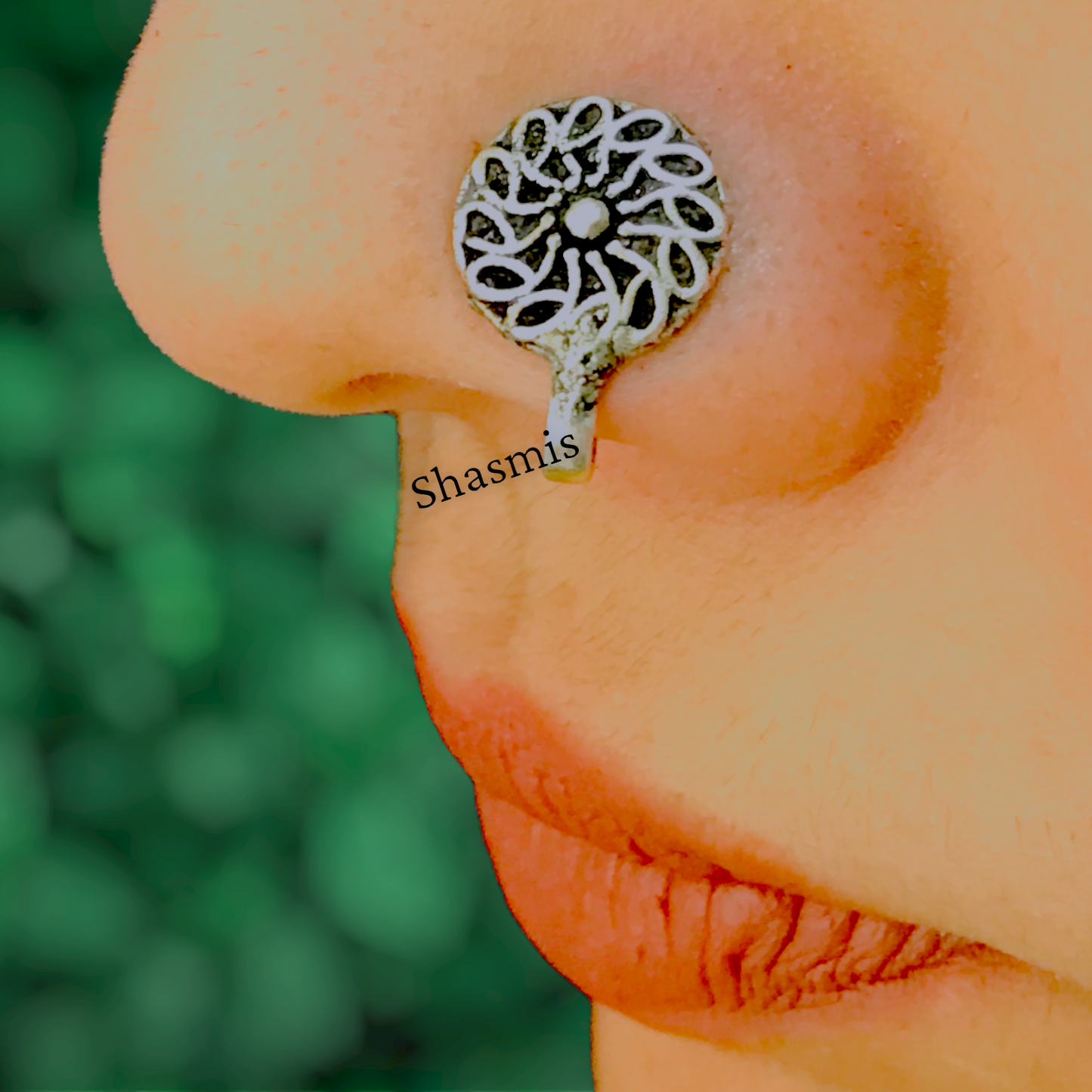 Design Oxidised Non-Pierced Nose Pin