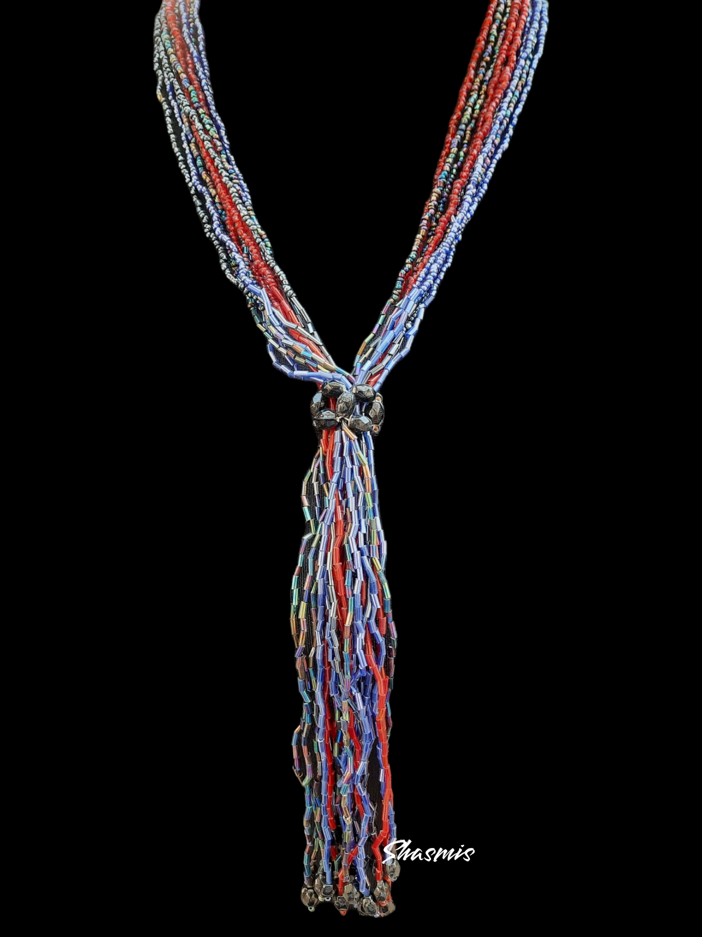 Multi Layer With Multi Color Long Beads Design Necklace