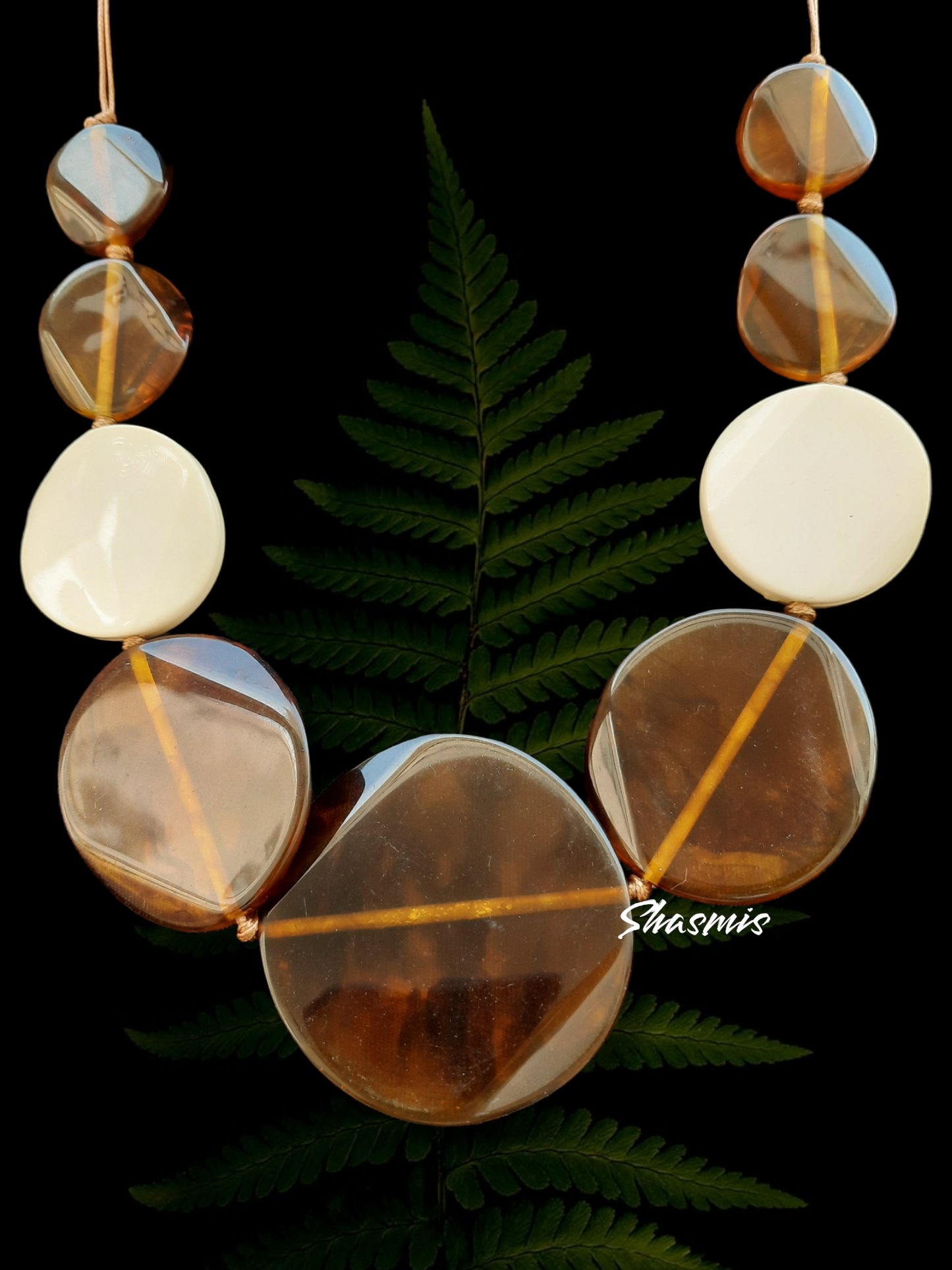 Brown Color Glass Necklace
