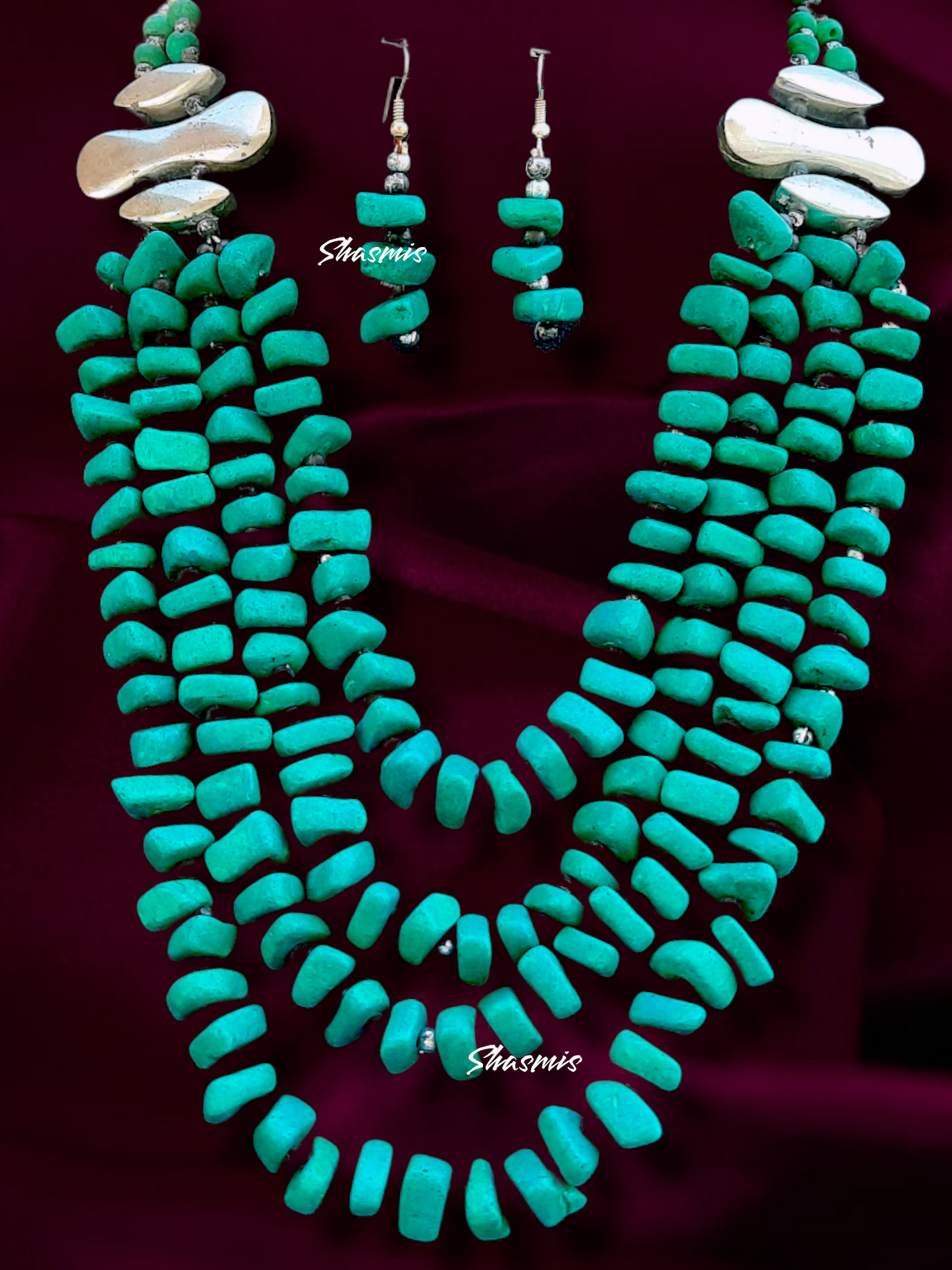 Turquoise Stone Long Layer Tibetan Necklace
