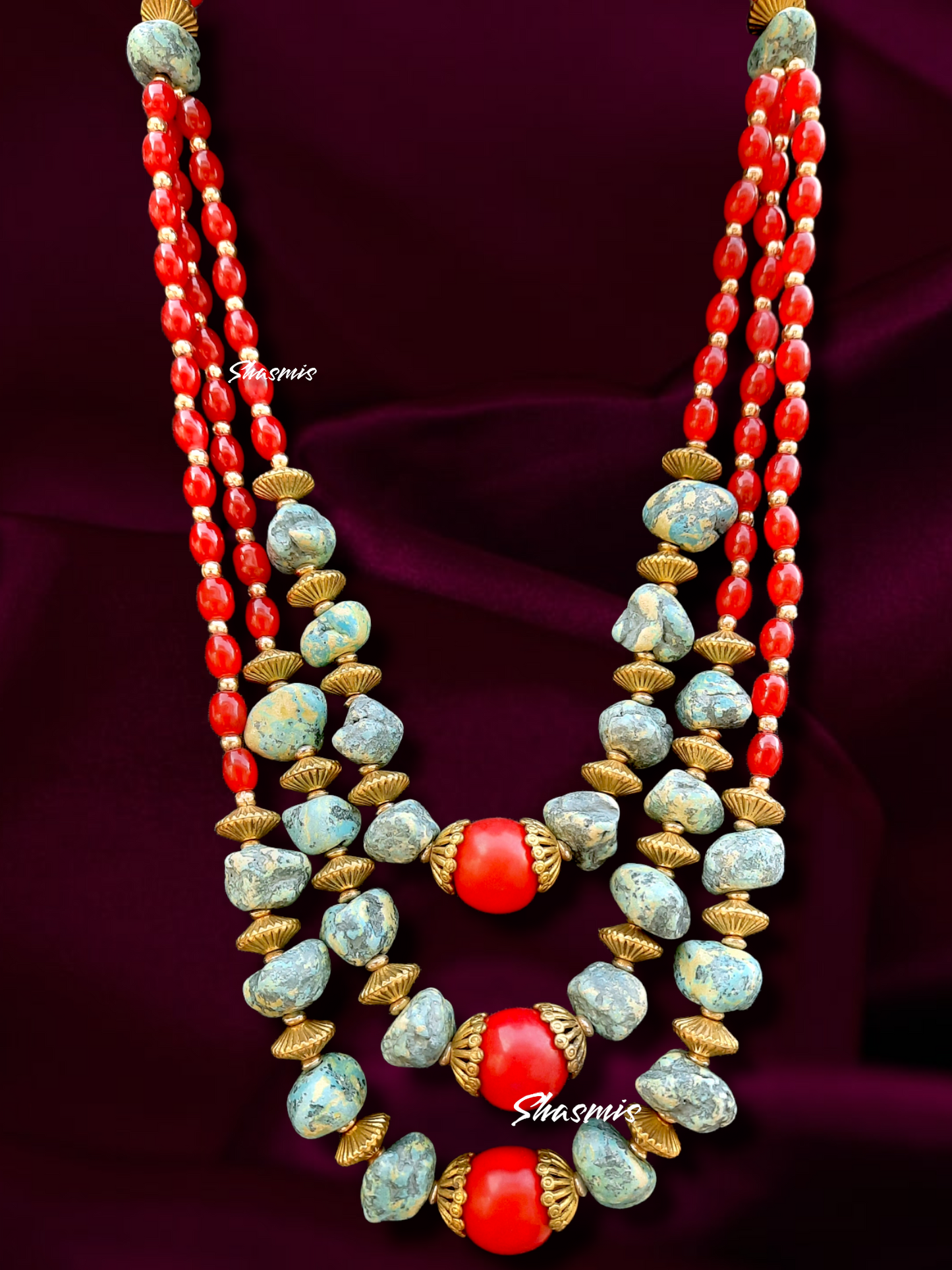 Red Color Tibetan Necklace
