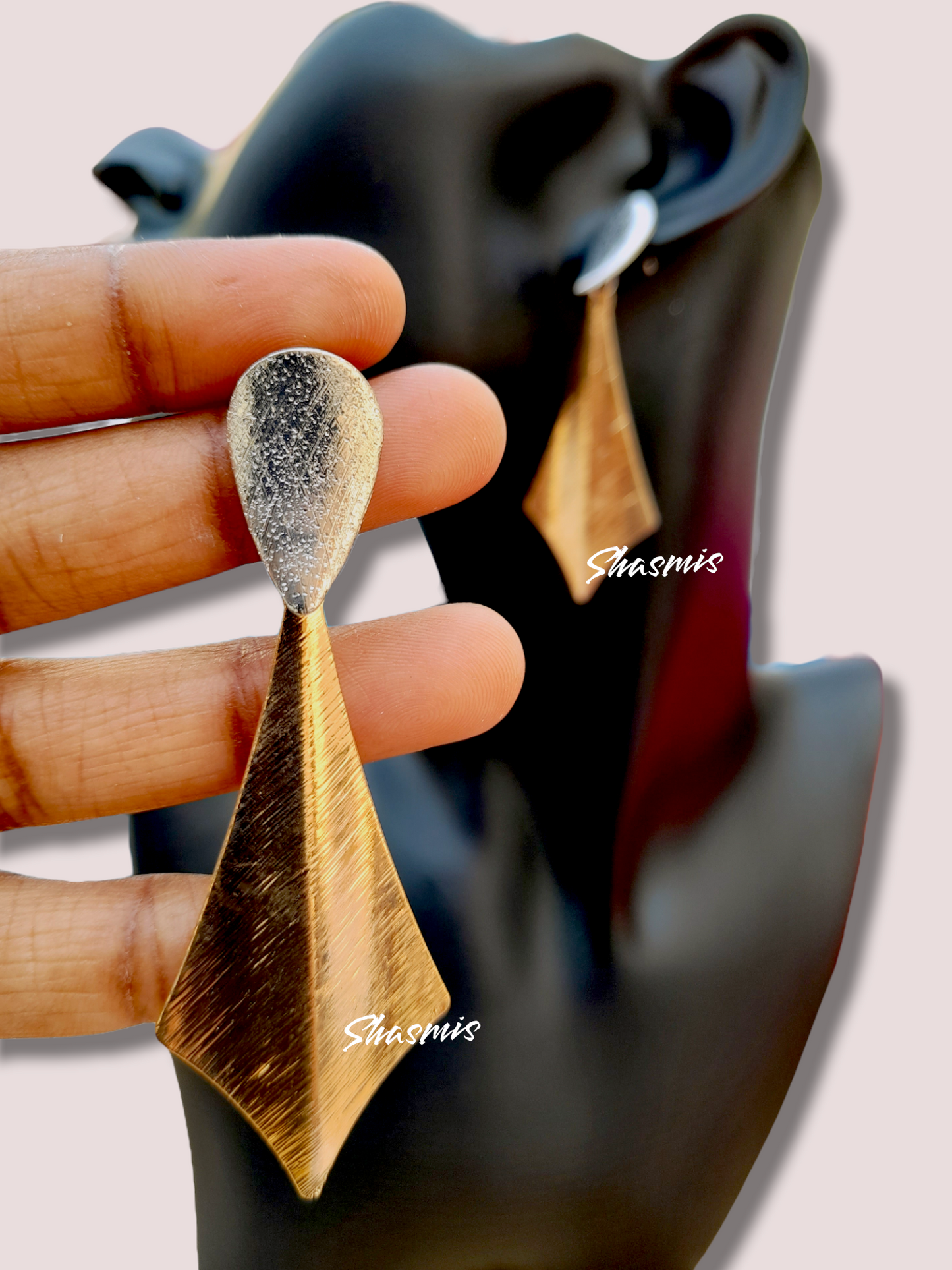 Long Drop Design Gold Plated Fashion Earrings