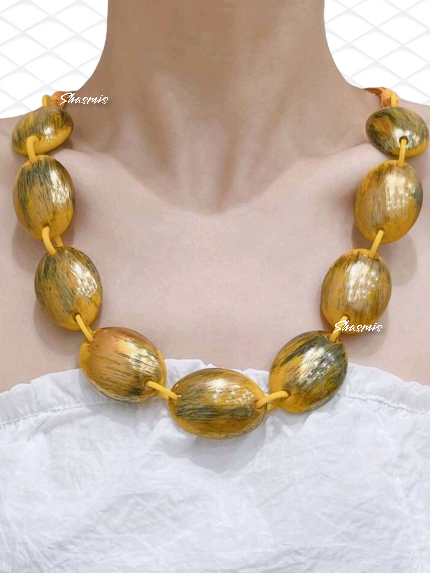 Yellow Stone Fashionable Boho Necklace