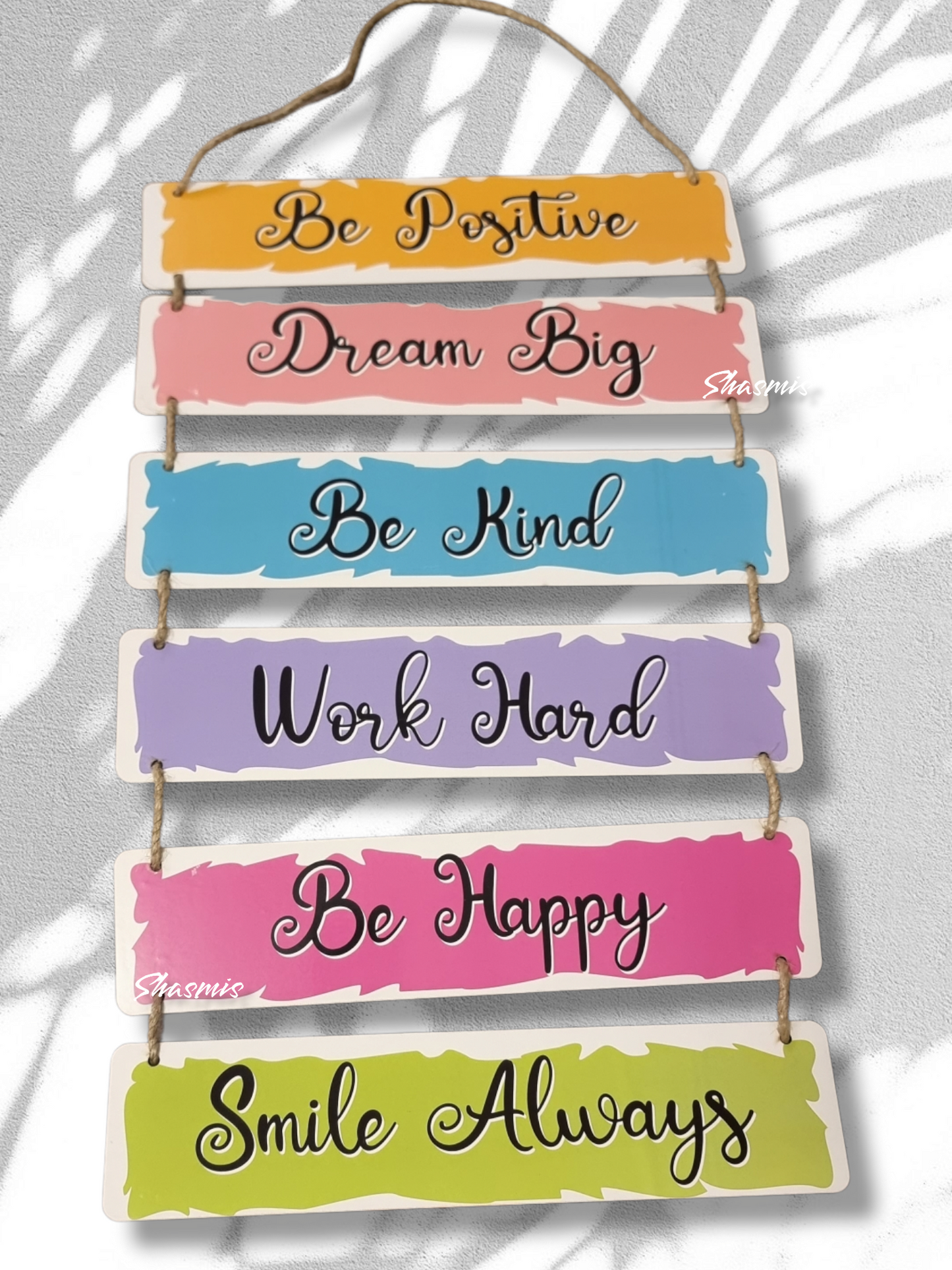 Daily Positive Quotes Wooden Wall Hanging