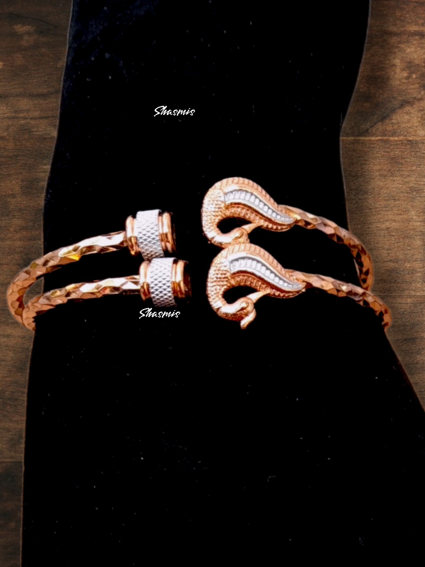 Double Rose Gold Off Cuff Bracelets