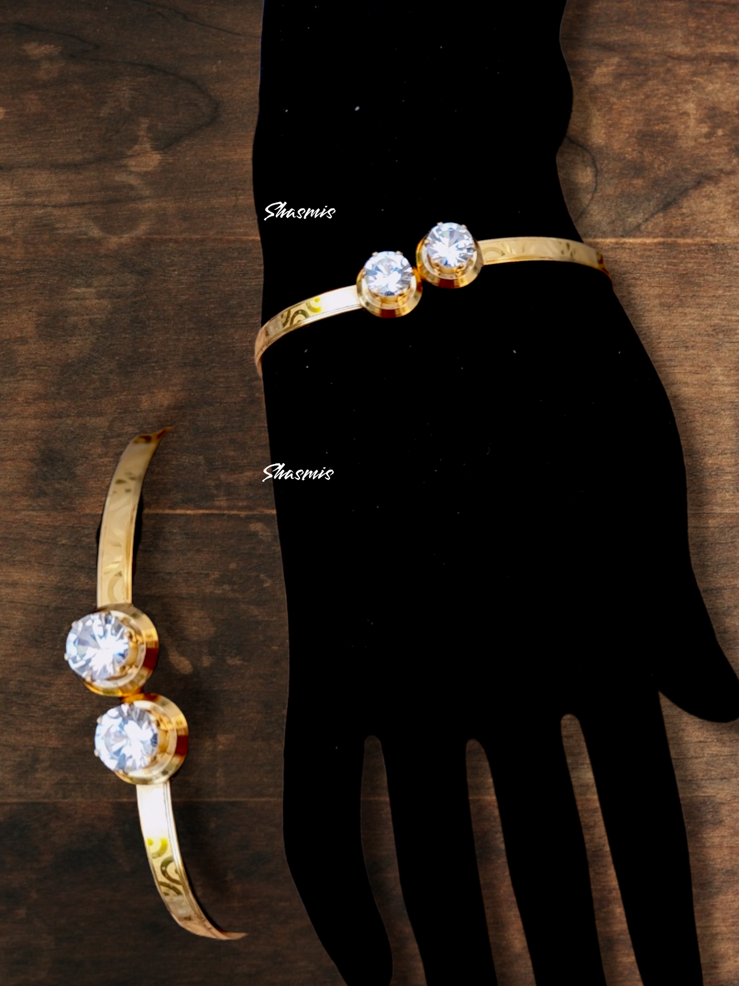 Golden Diamond Ofc Cuff Bracelets