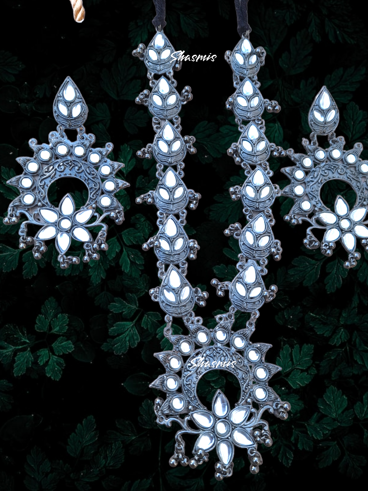 Mirror Design Afghani Design Necklace