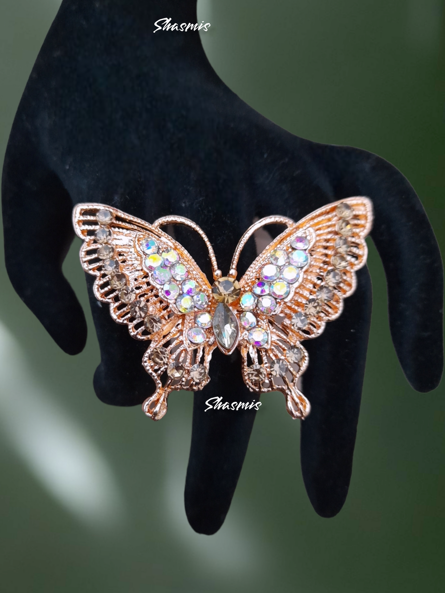 Butterfly Design Rose Gold Plated Ring