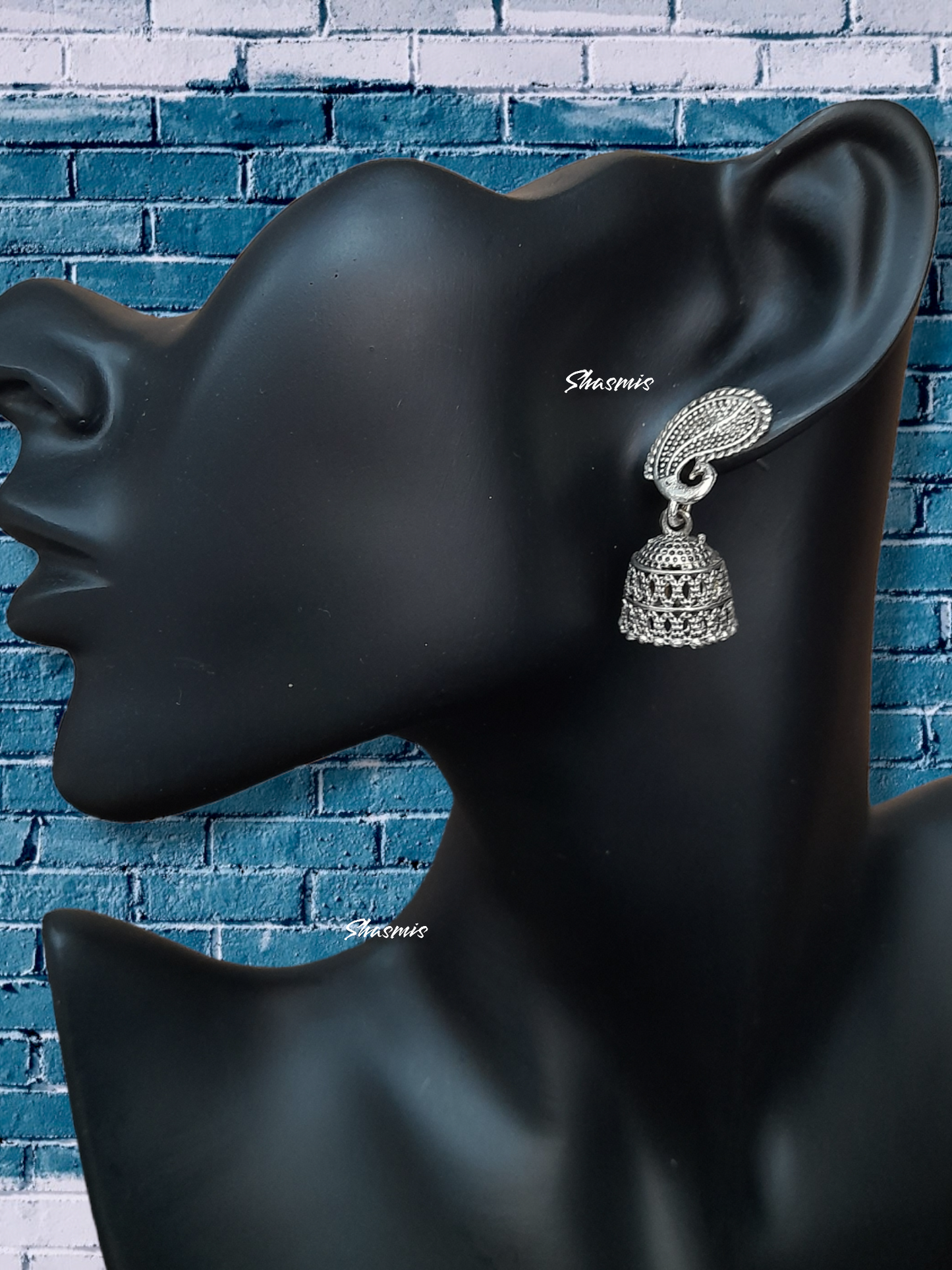 Silver Jhumka Earrings