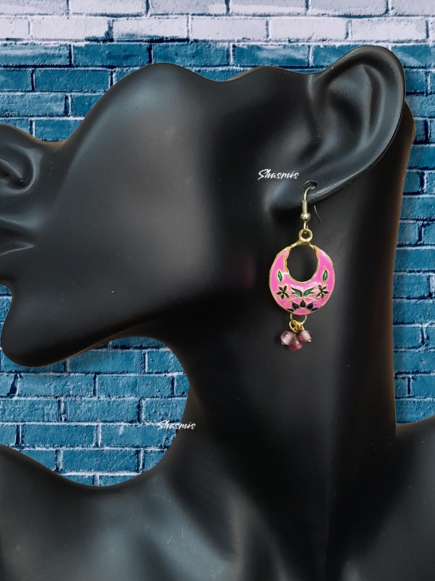 Pink Oriental Earrings